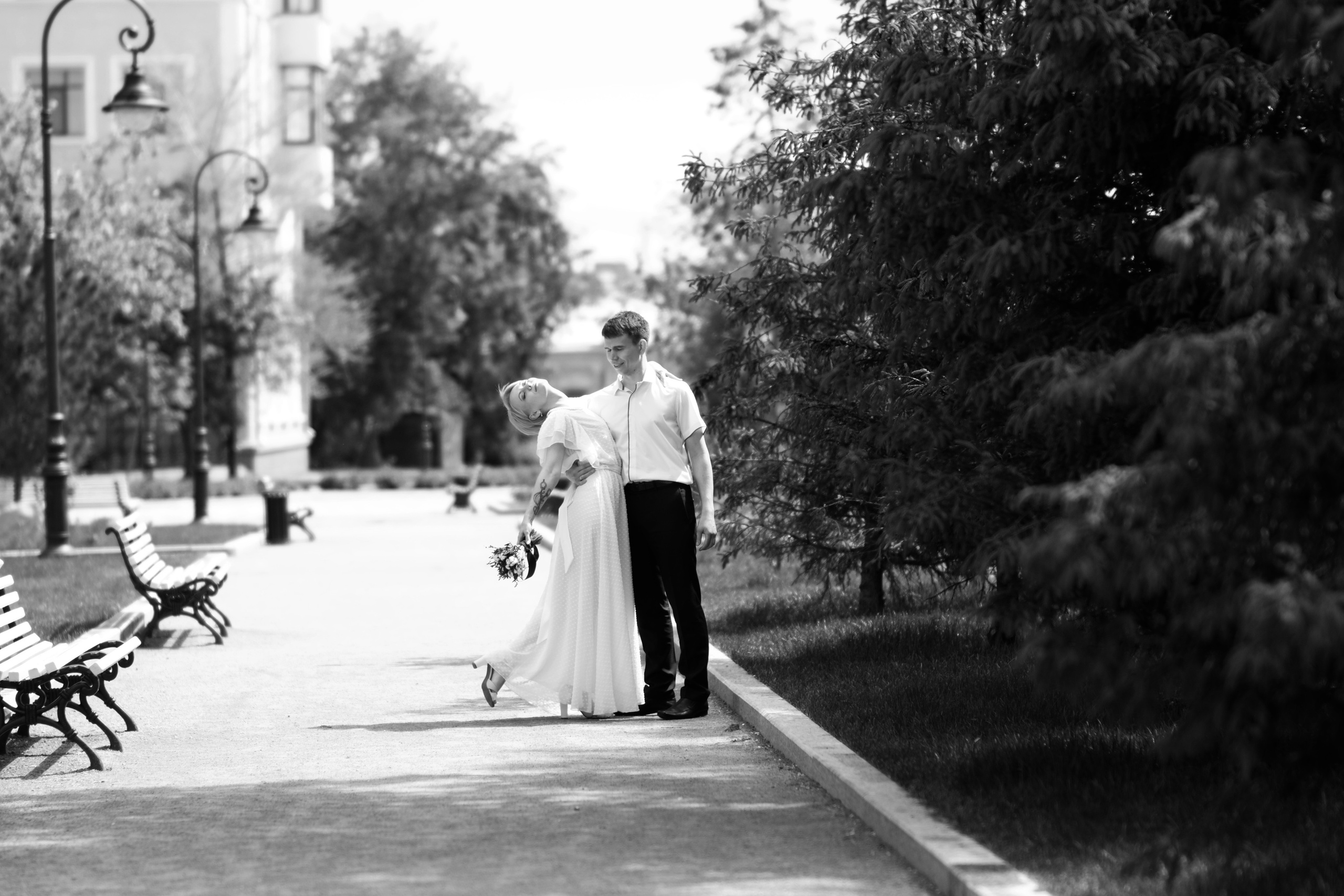 Свадебная Пятница 13)))) Серия чб снимков Любови и Алексея