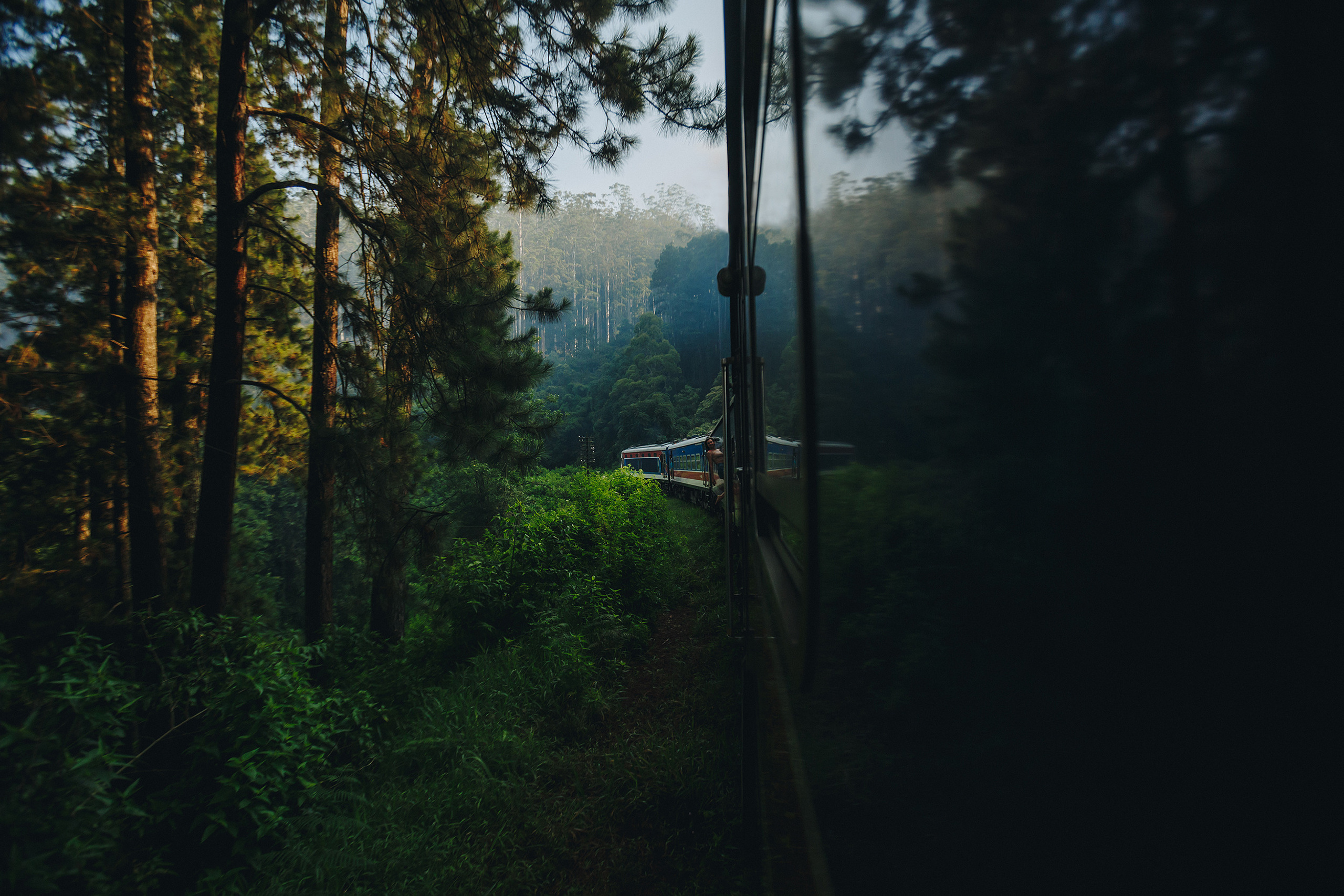 Julia at Ella–Kandy train (Sri Lanka)