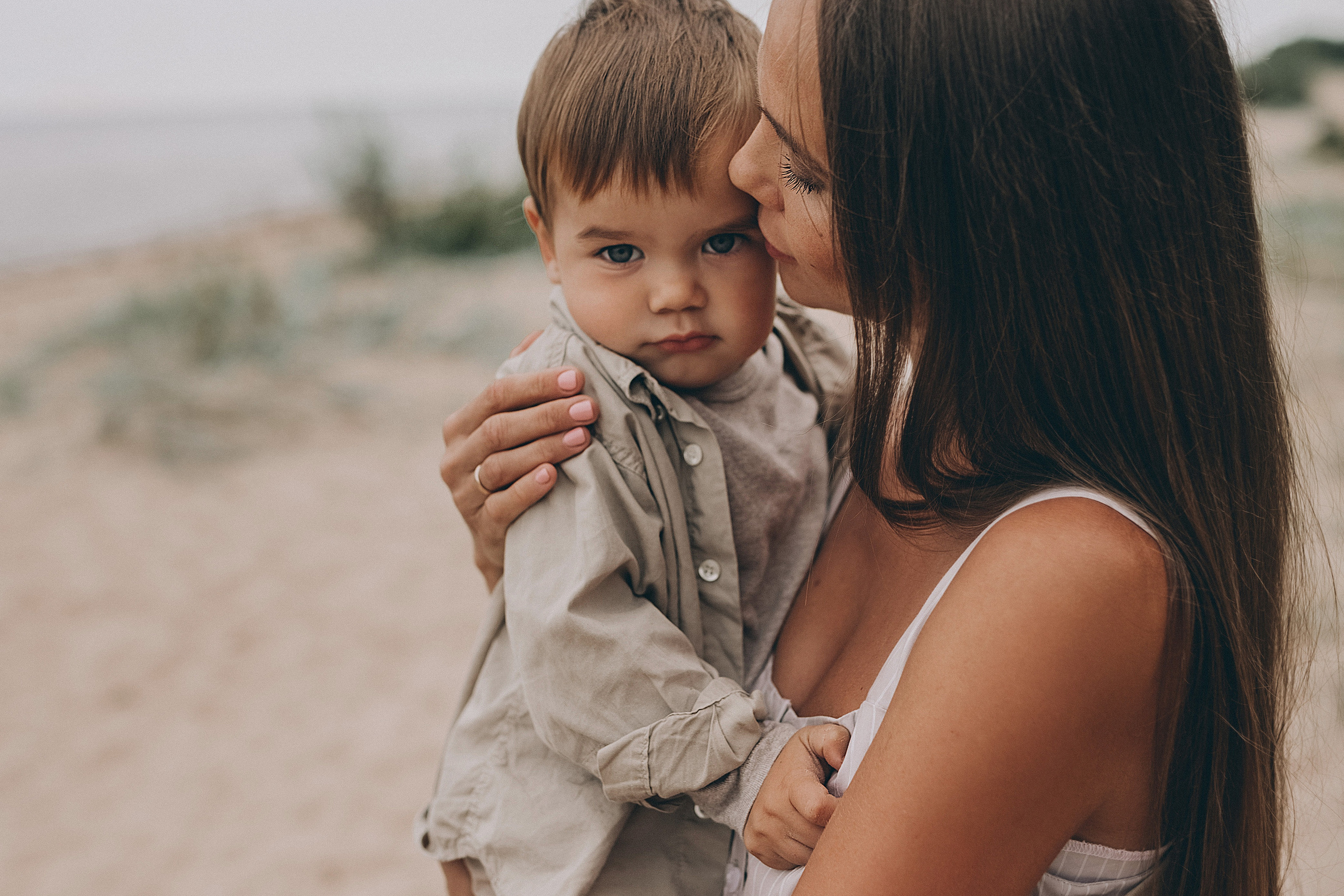Юлия и семья. Пляж.