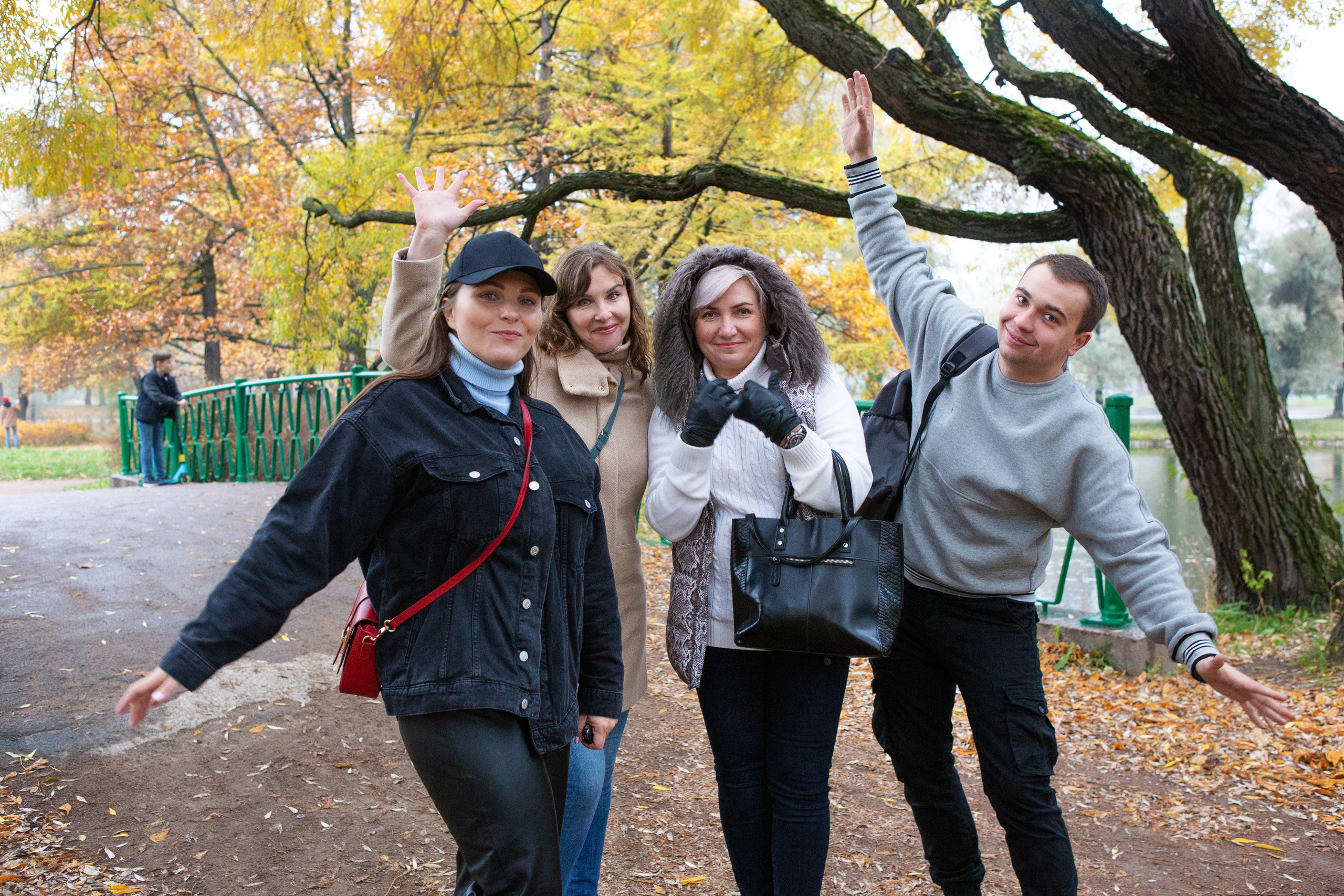 Прогулка в парке, семейный портрет