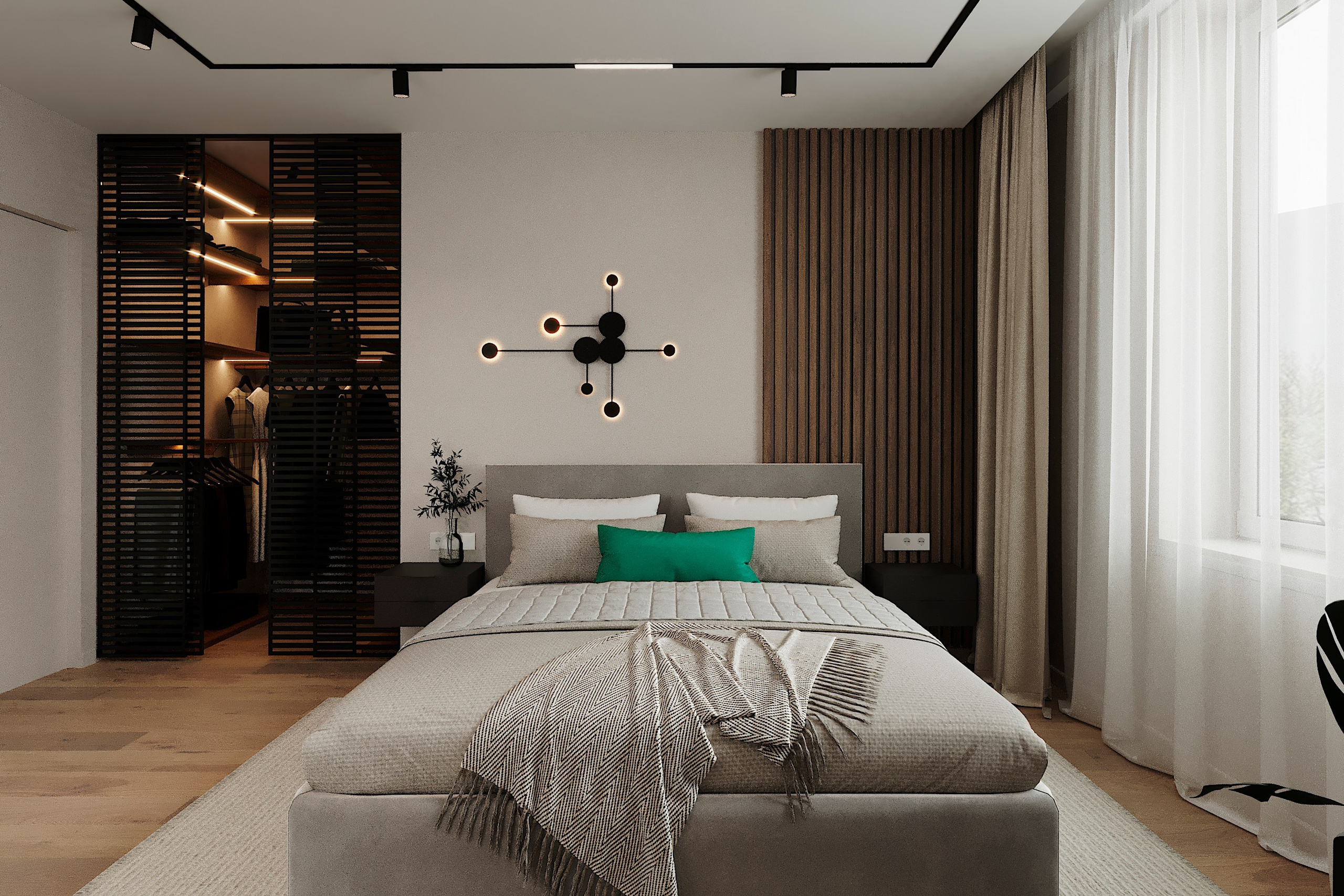 Современный интерьер с акцентами