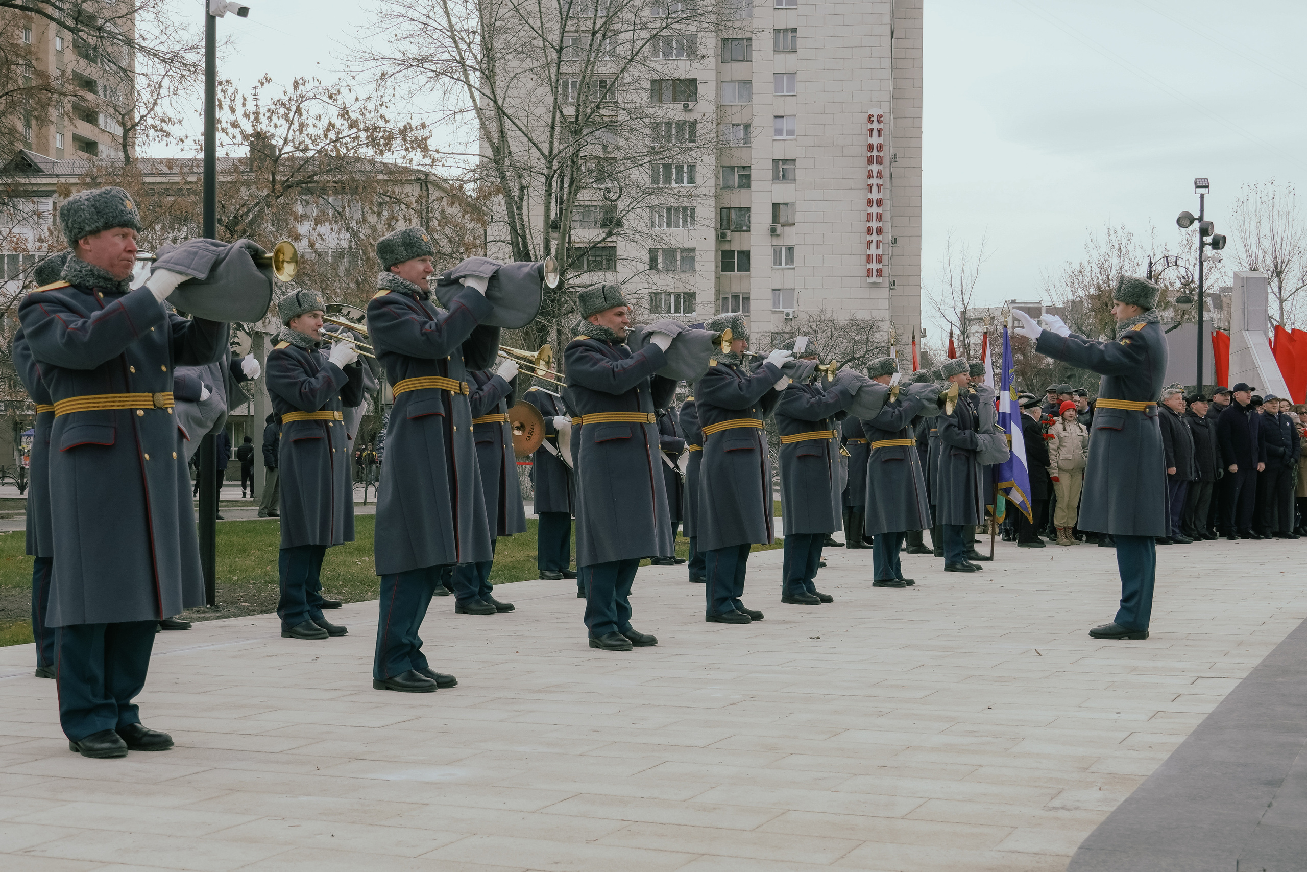 Открытие стелы «Город трудовой доблести» в Тюмени