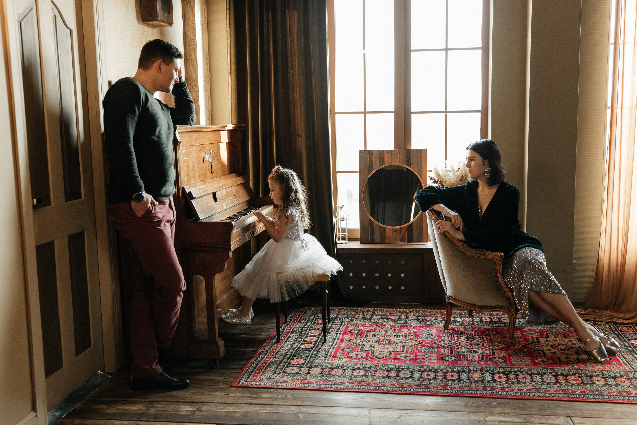 Кирилл, Яна и Алиса (новогодняя)