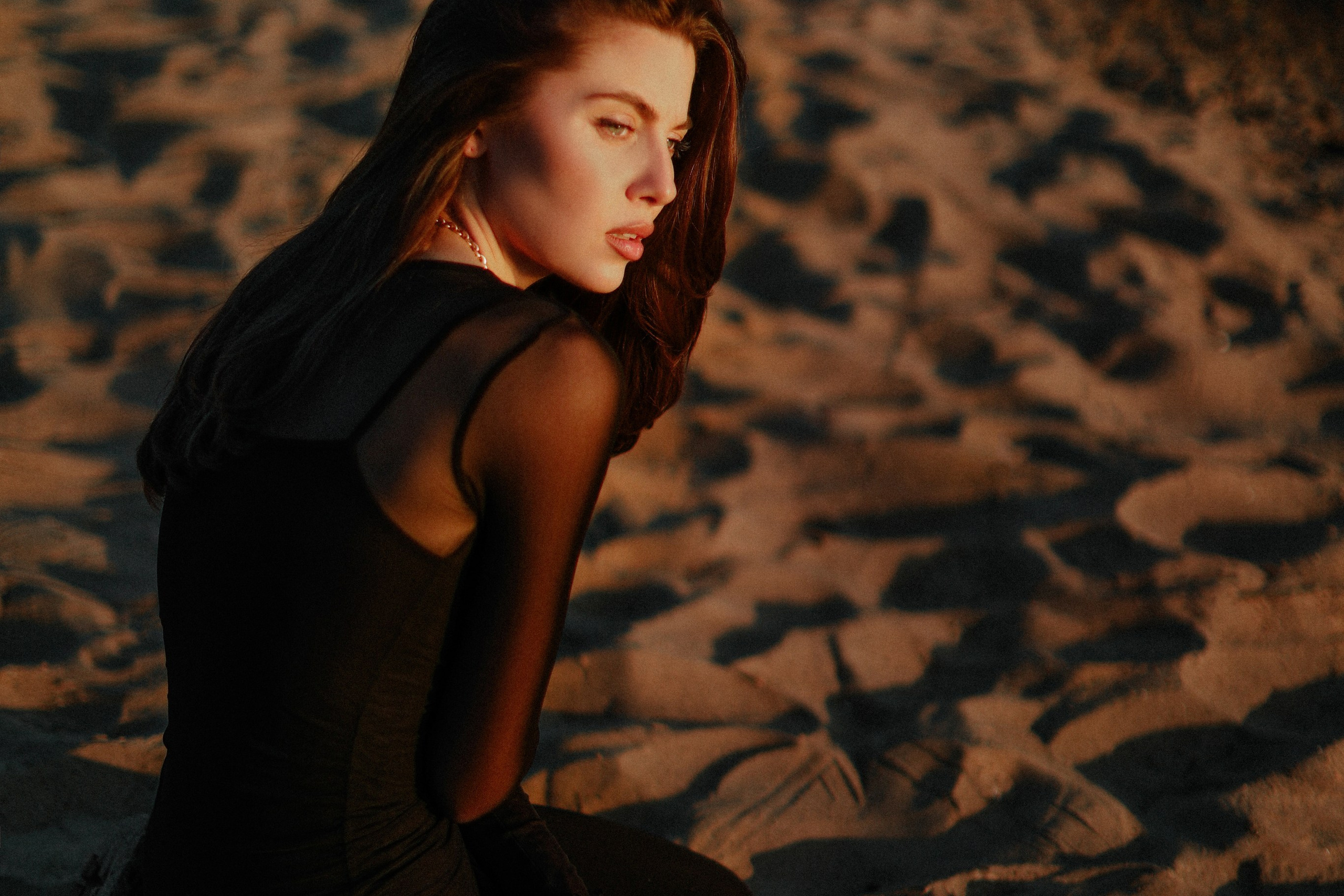 Катя на закате