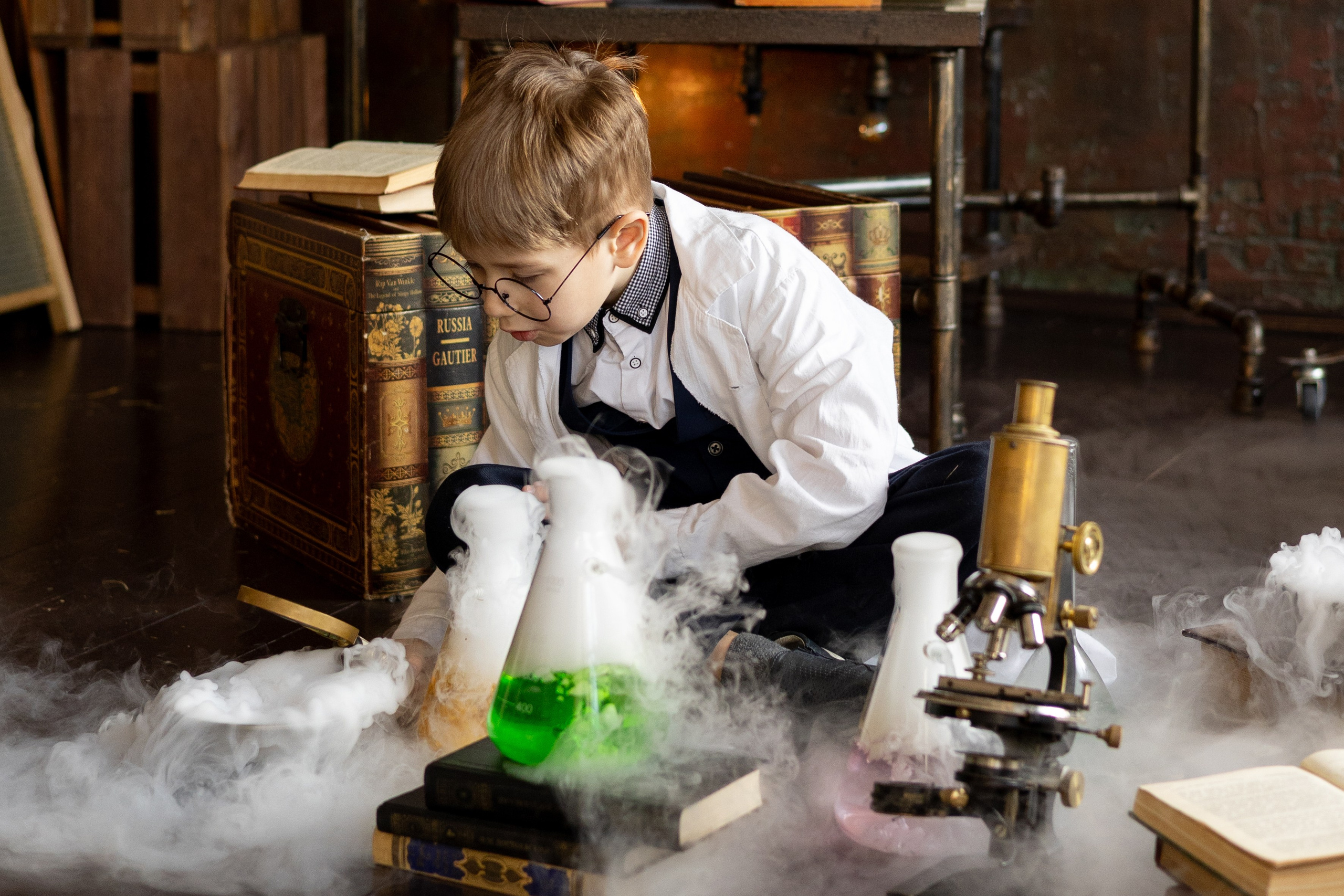 Фотосессия в лаборатории