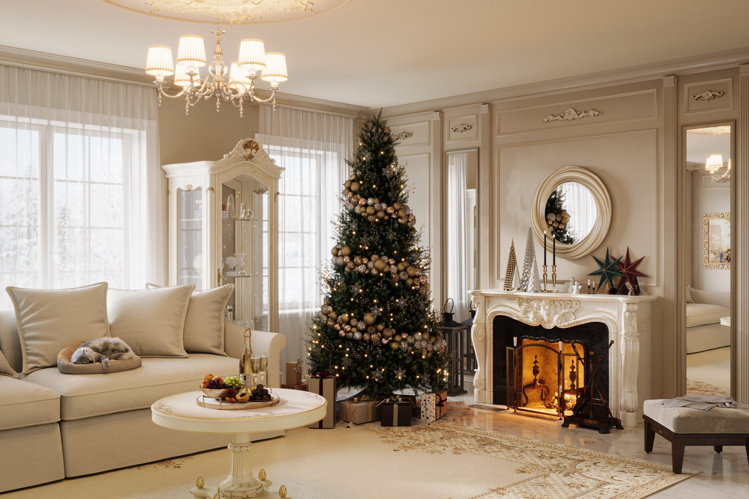 Классический интерьер ''Новый год''