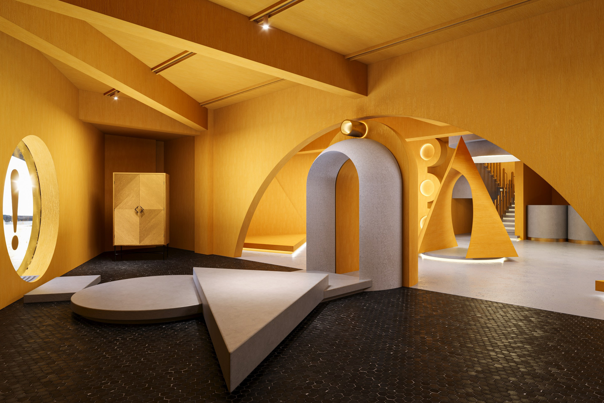 Ya Space! Апельсиновый «Мемфис» под железным занавесом!. ZH_VIS | 3D Визуализация интерьеров