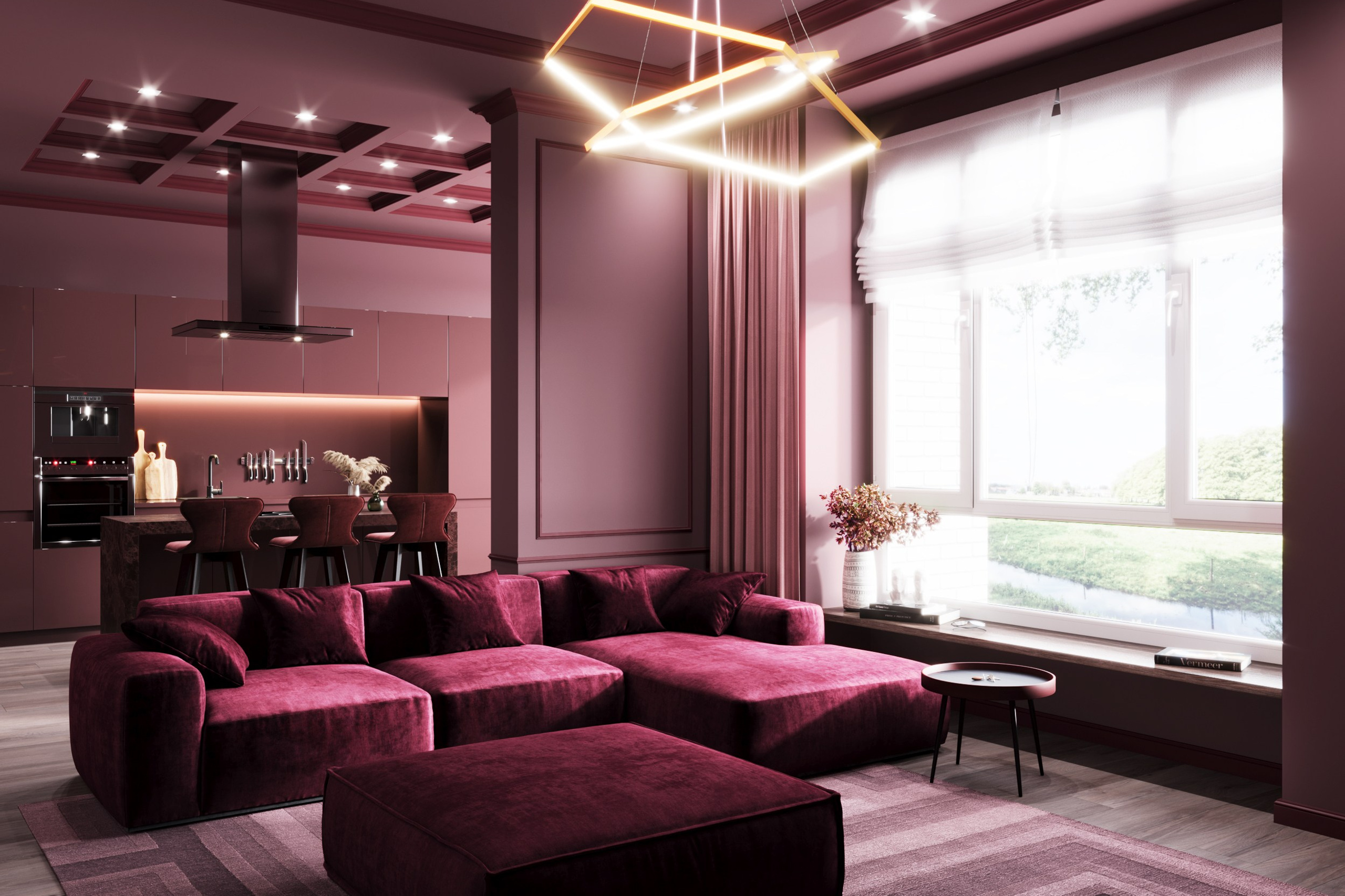 Кухня-гостиная по референсу. ZH_VIS | 3D Визуализация интерьеров