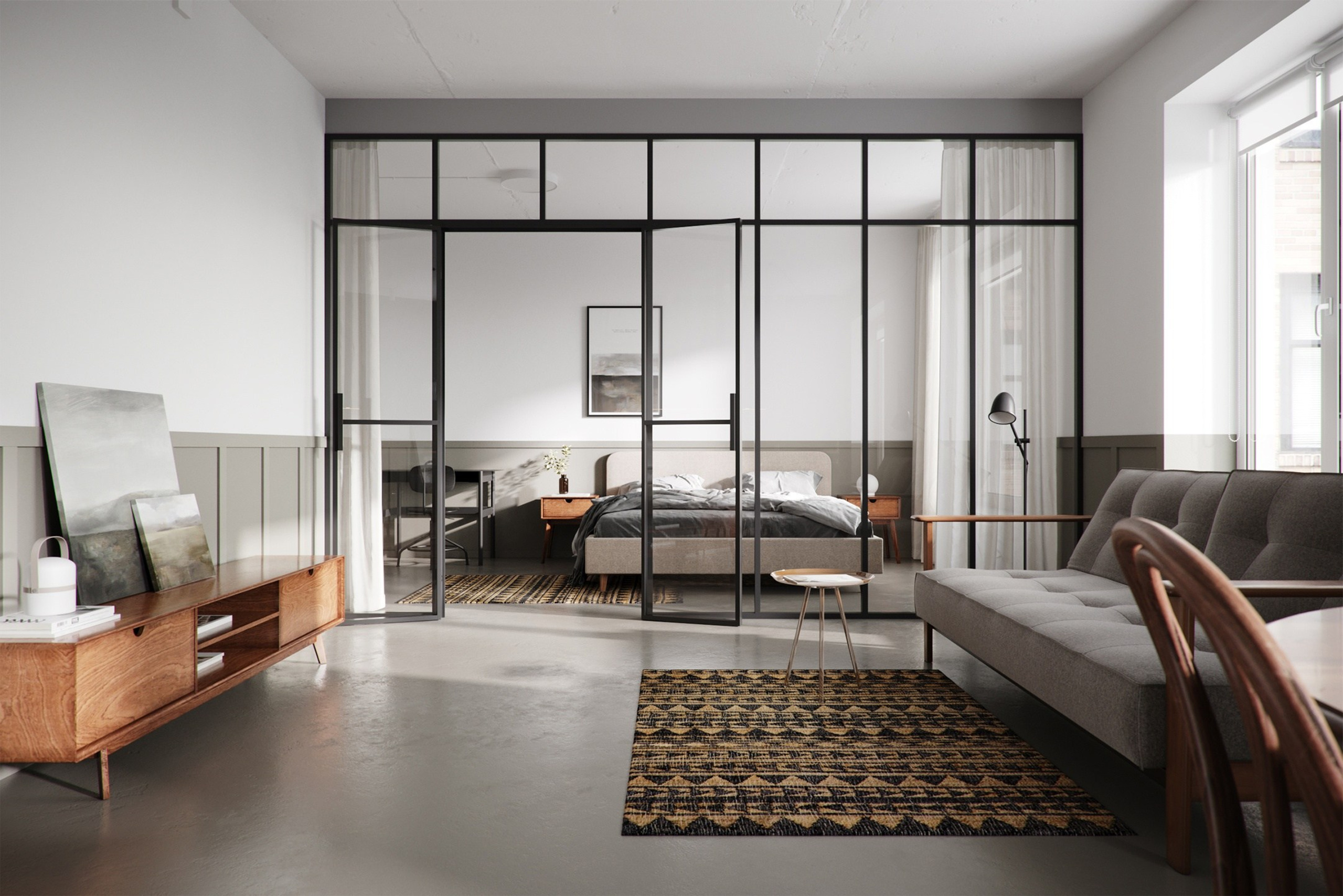 Кухня-гостиная из курса Арт Глюк. ZH_VIS | 3D Визуализация интерьеров