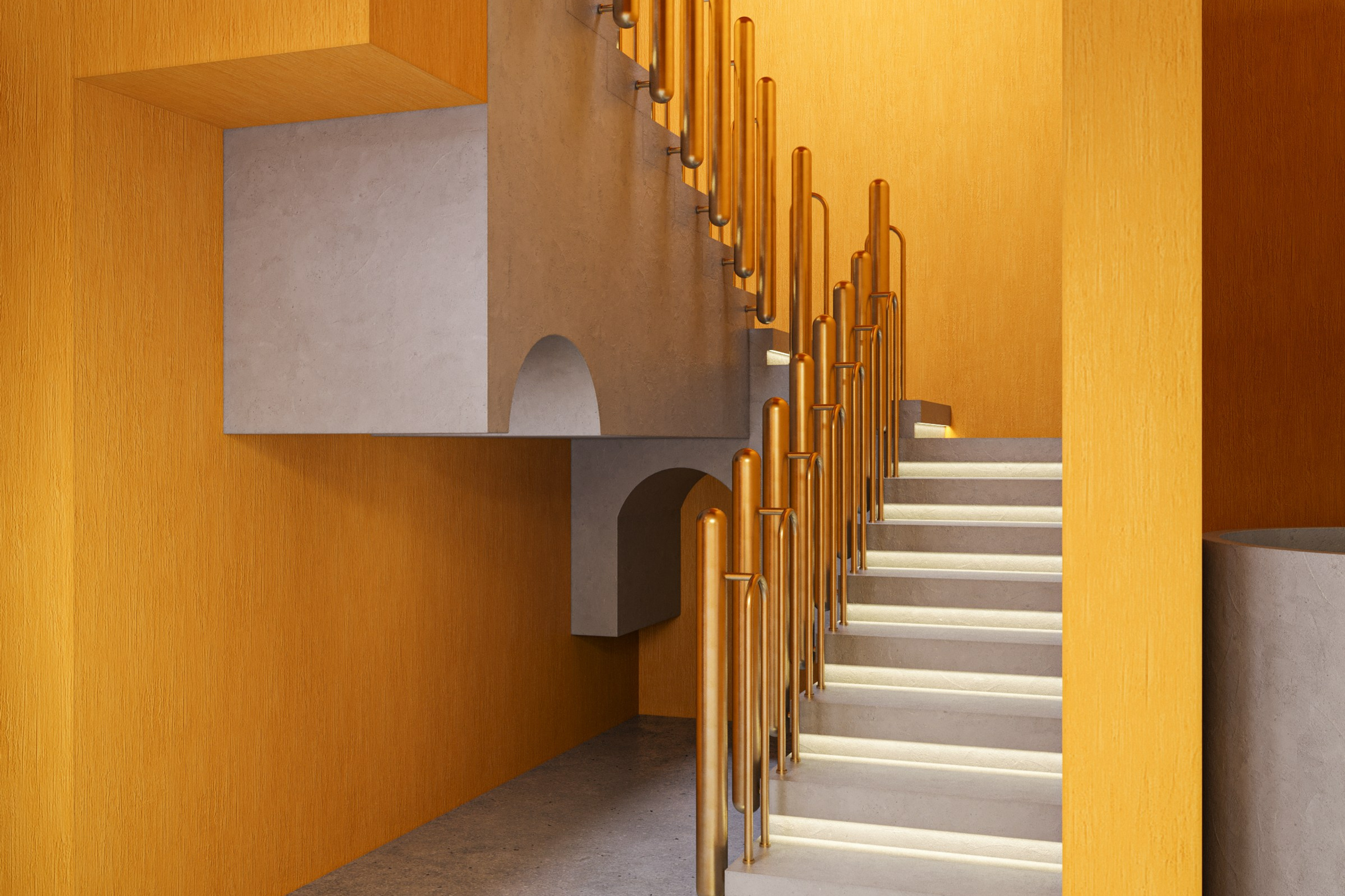 Ya Space! Апельсиновый «Мемфис» под железным занавесом!. ZH_VIS | 3D Визуализация интерьеров