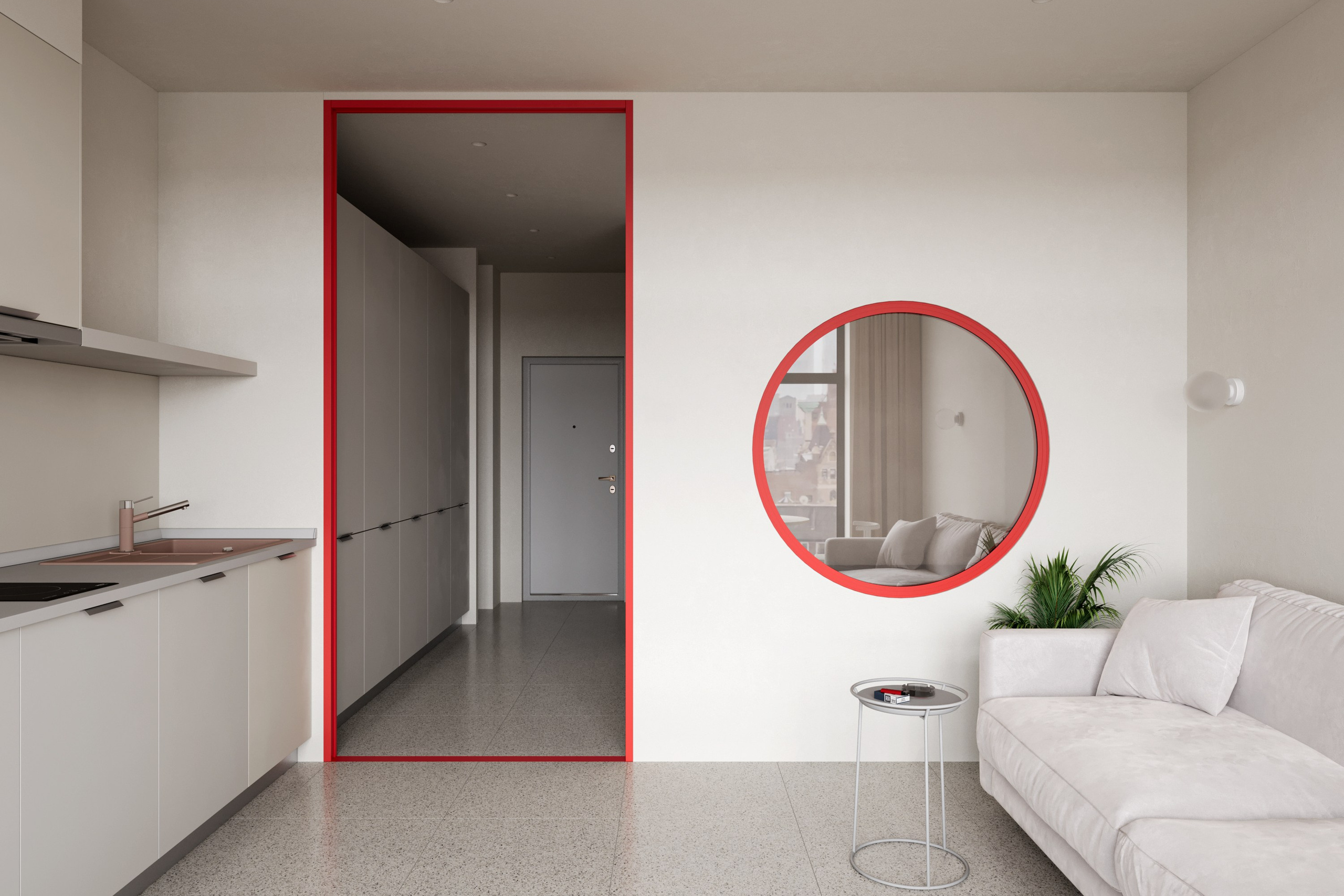 Кухня-гостиная (Минимализм). ZH_VIS | 3D Визуализация интерьеров