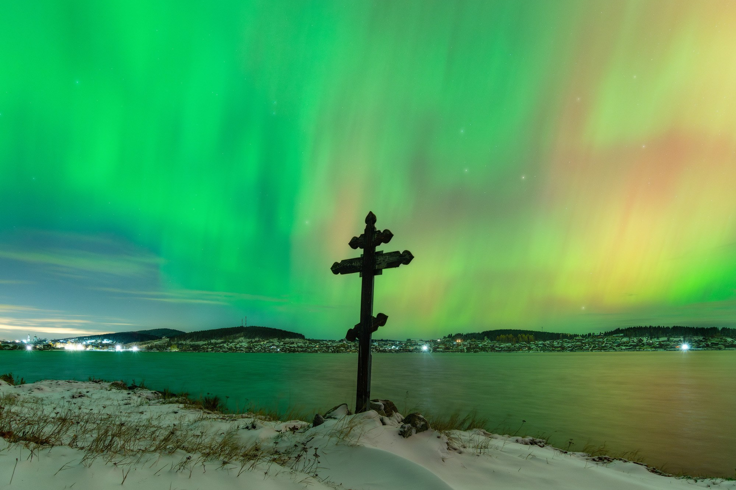 Ночные пейзажи поселка Черноисточинск