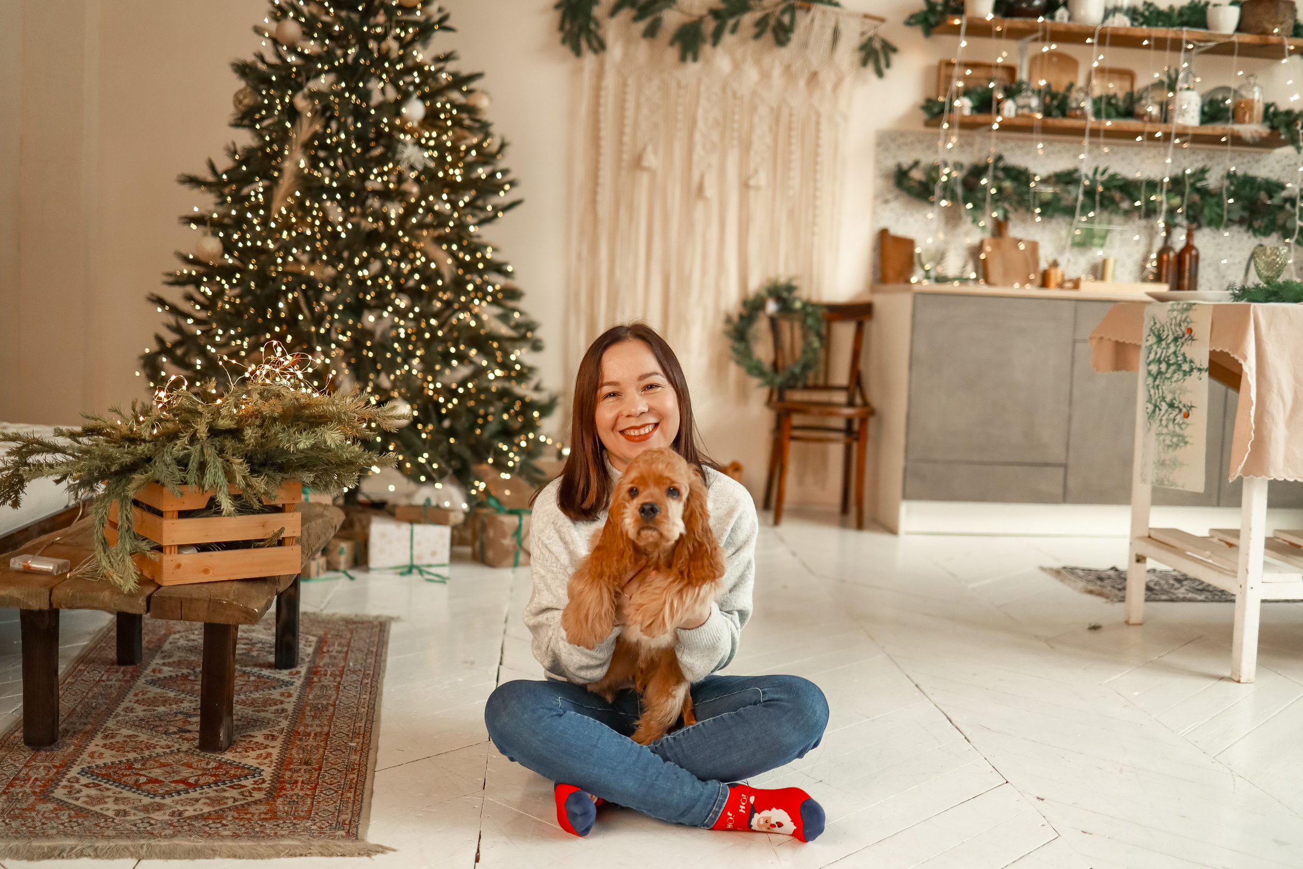 Семейная съемка с собакой