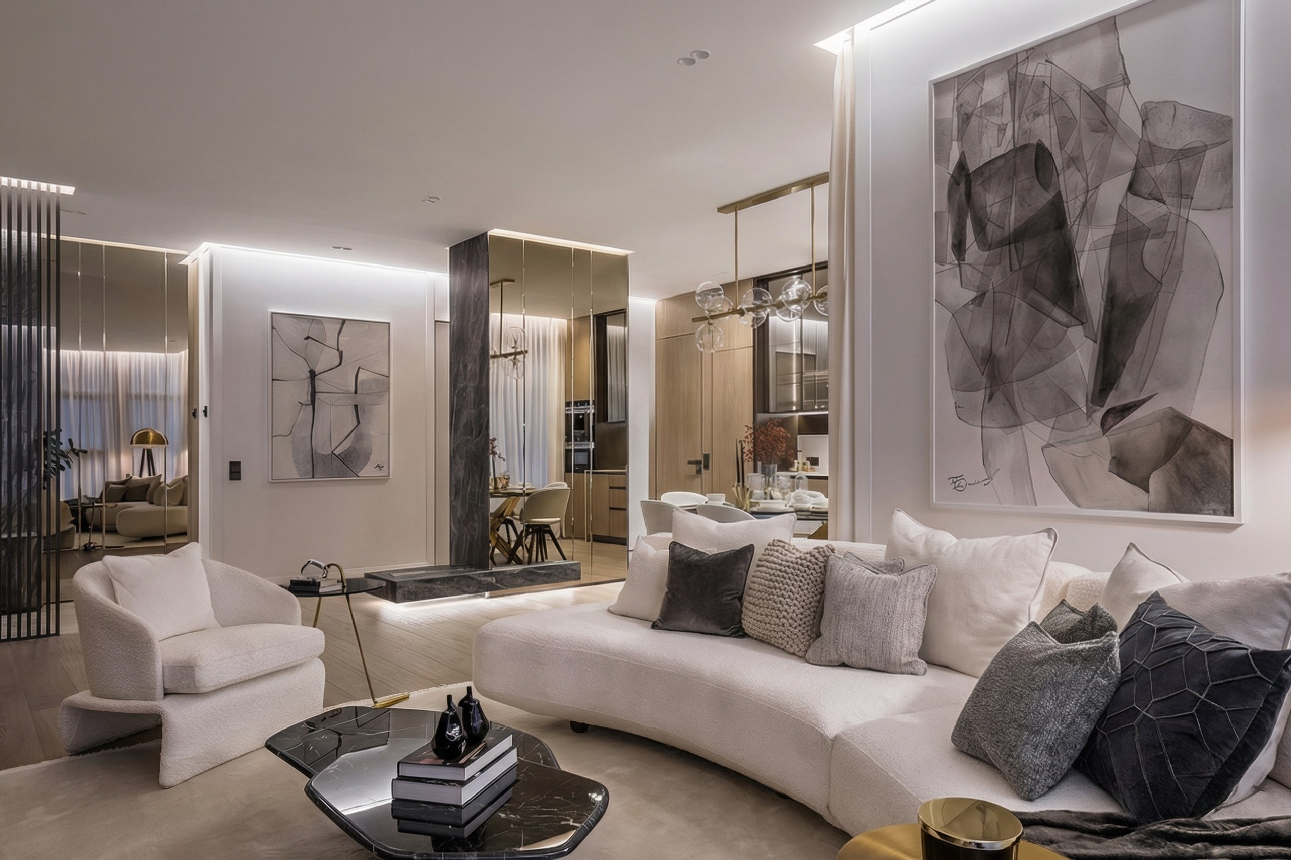 Дизайн квартиры 110 м² в стиле тихой роскоши — Валерия Котович | Дизайн-проект интерьера