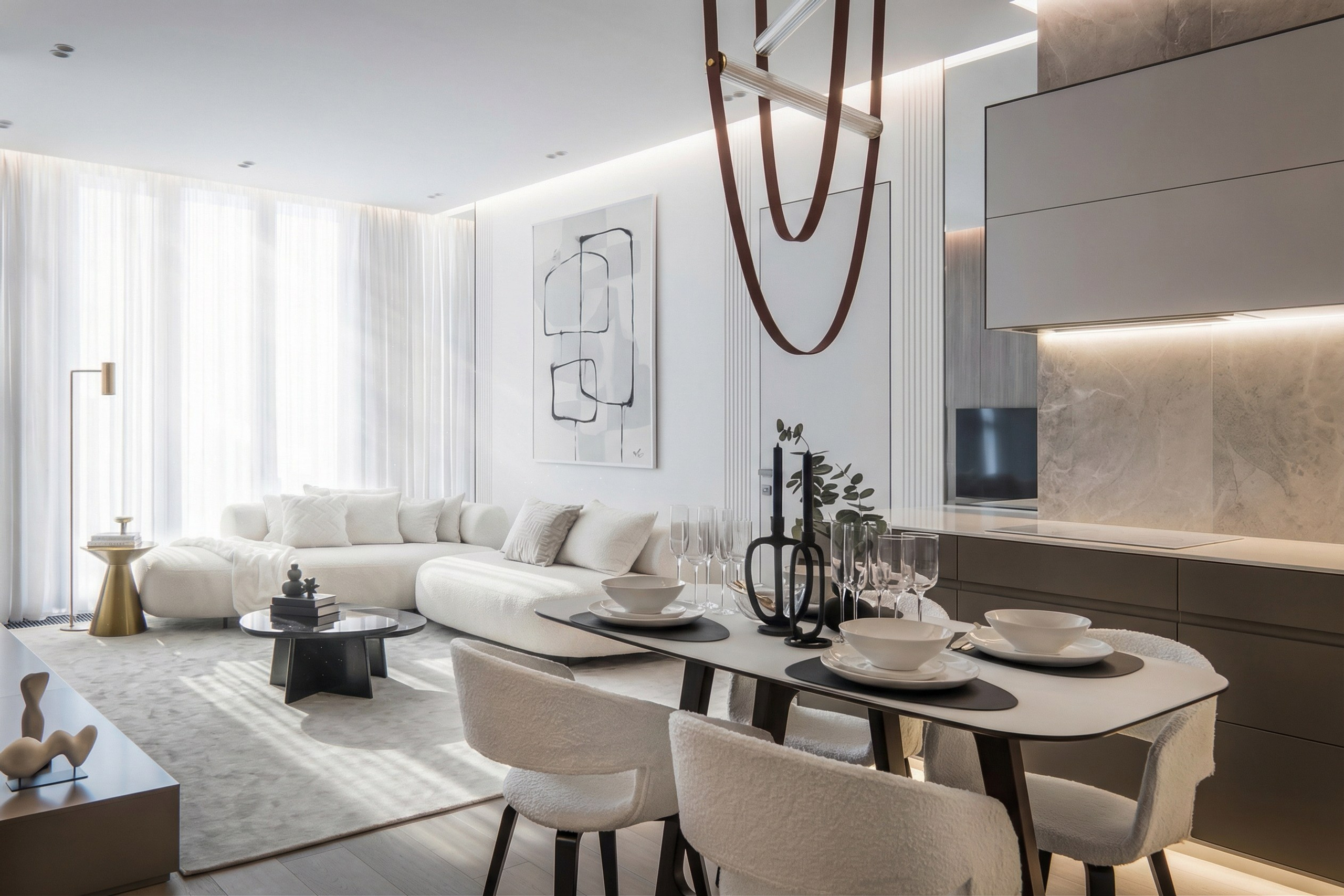 Дизайн интерьера в ЖК ONYX Deluxe 75 м² — Реализованный проект Валерии Котович