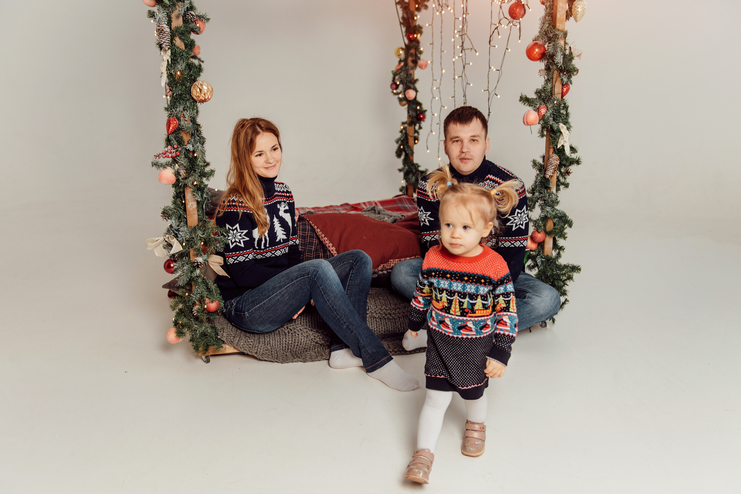 Юлия, Егор и малышка София | Новогоднее