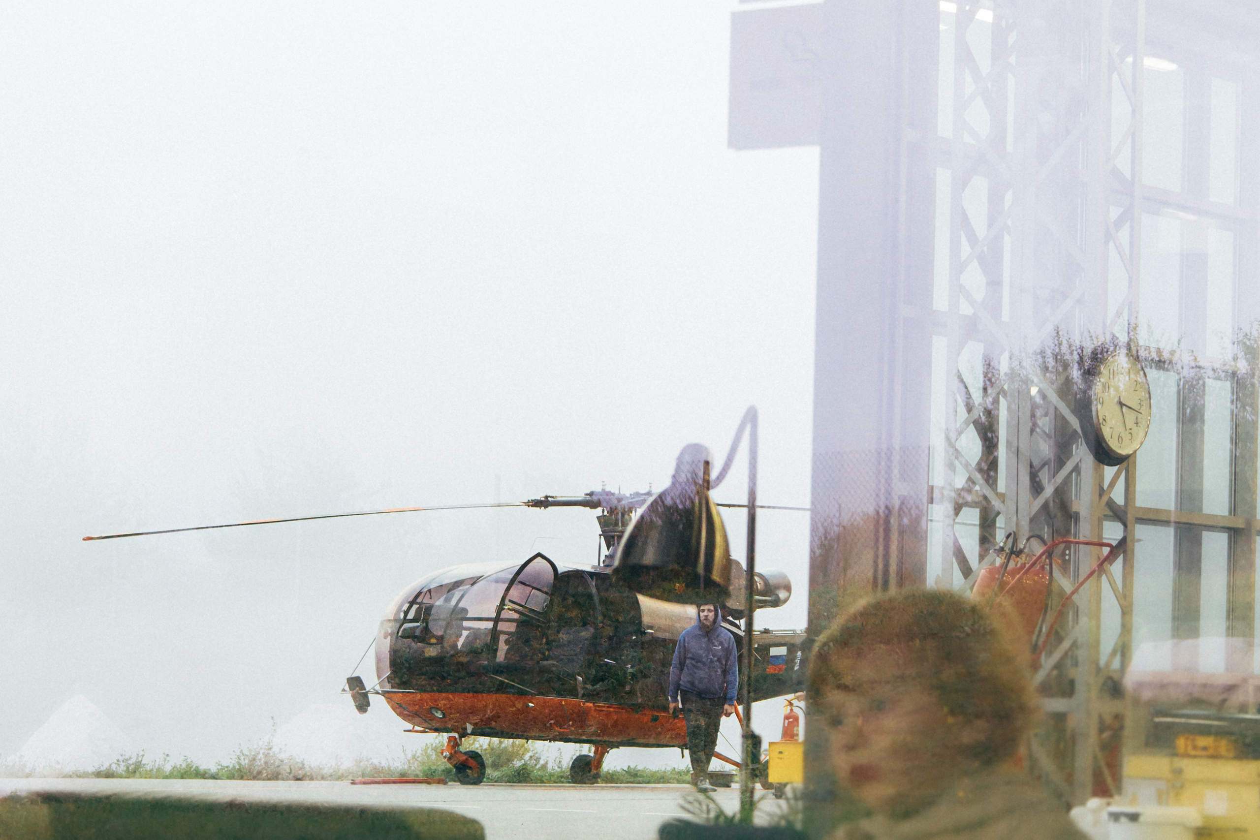 Репортаж на вертолетной площадке