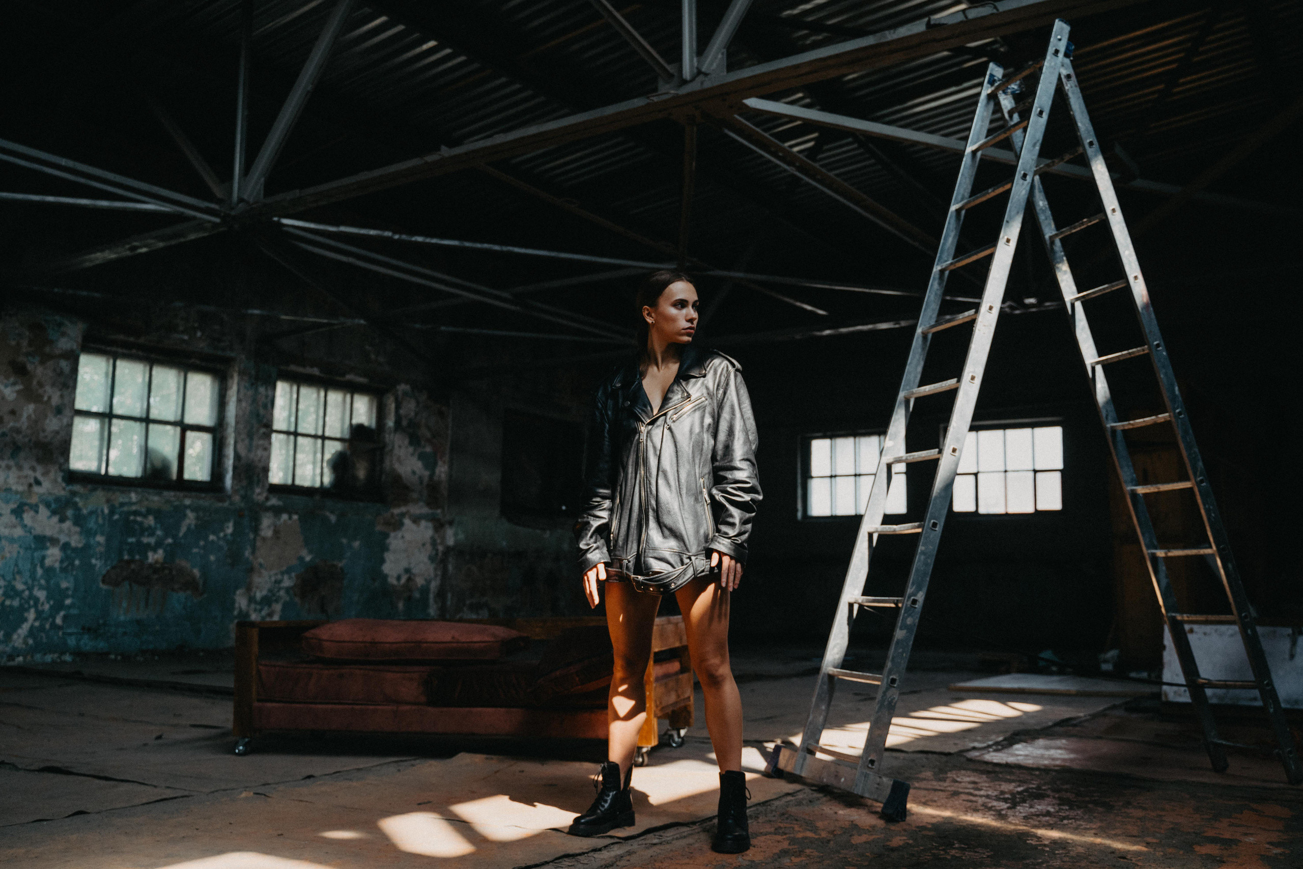 В чердачном помещении