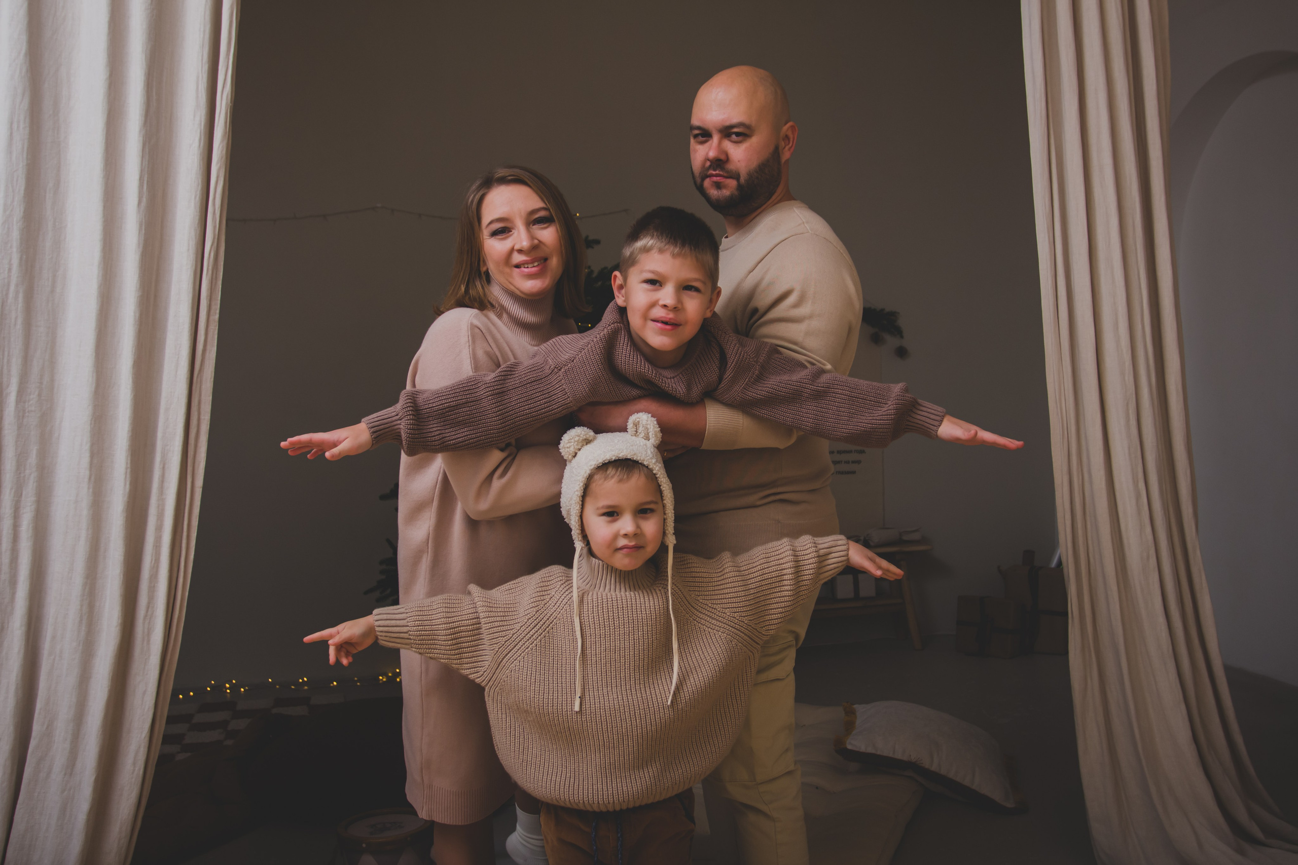 Семейная новогодняя фотосессия