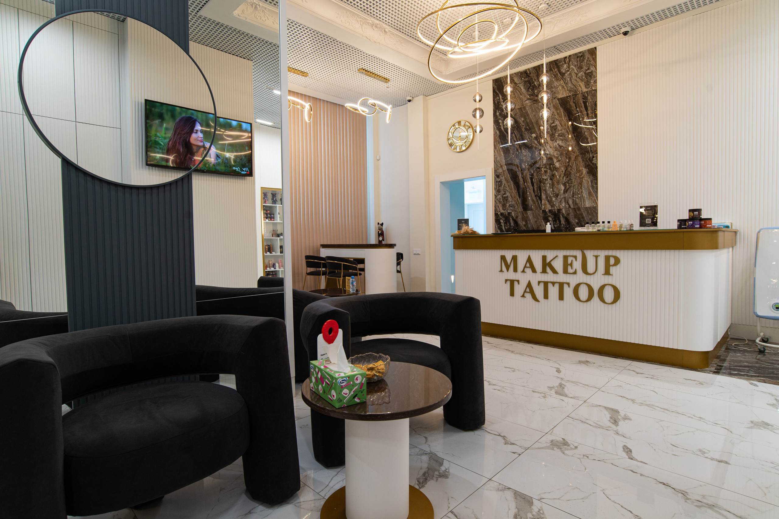 Интерьерная съёмка салонов красоты Makeup Tattoo