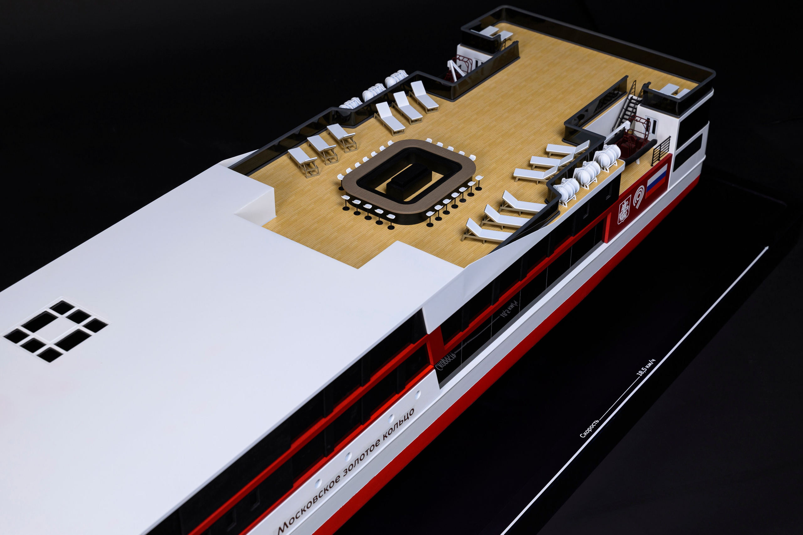 Круизное судно «Московское золотое кольцо» М1:40 Тираж 10шт. SmartMaket — профессиональная макетная мастерская в Москве
