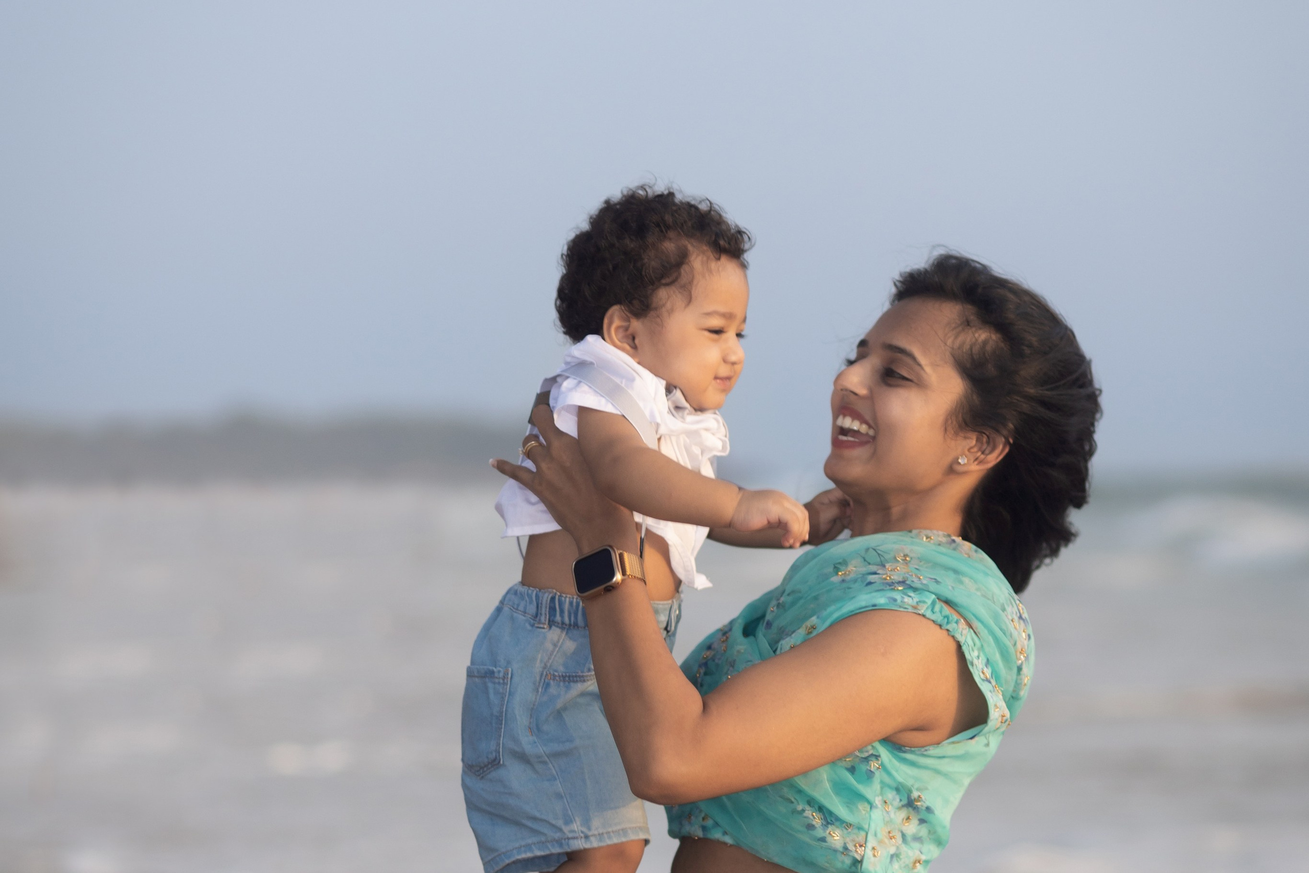 Kids 1-st birthday on the beach