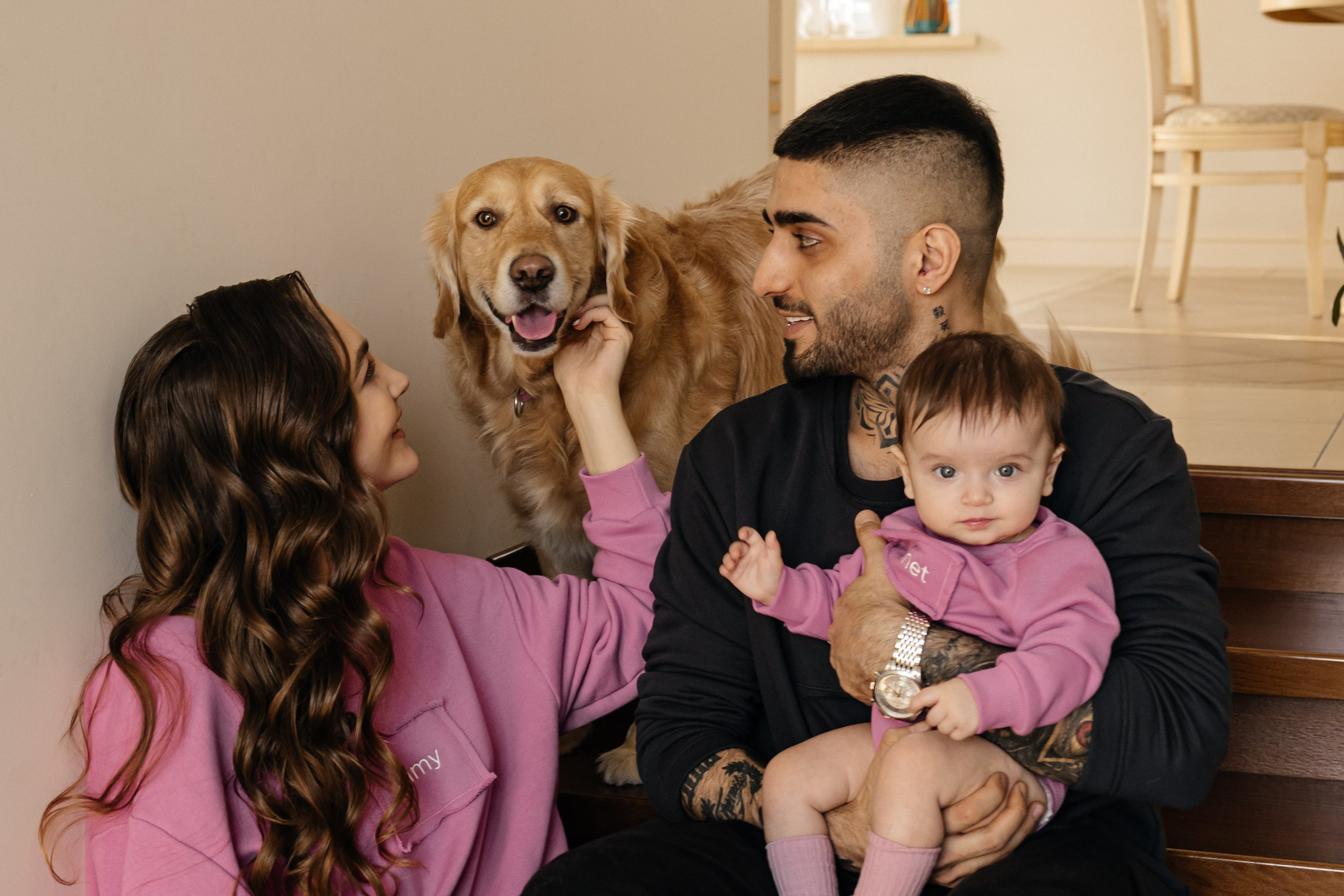 Семейная фотосессия Дианы, Амира и маленькой Джанет.