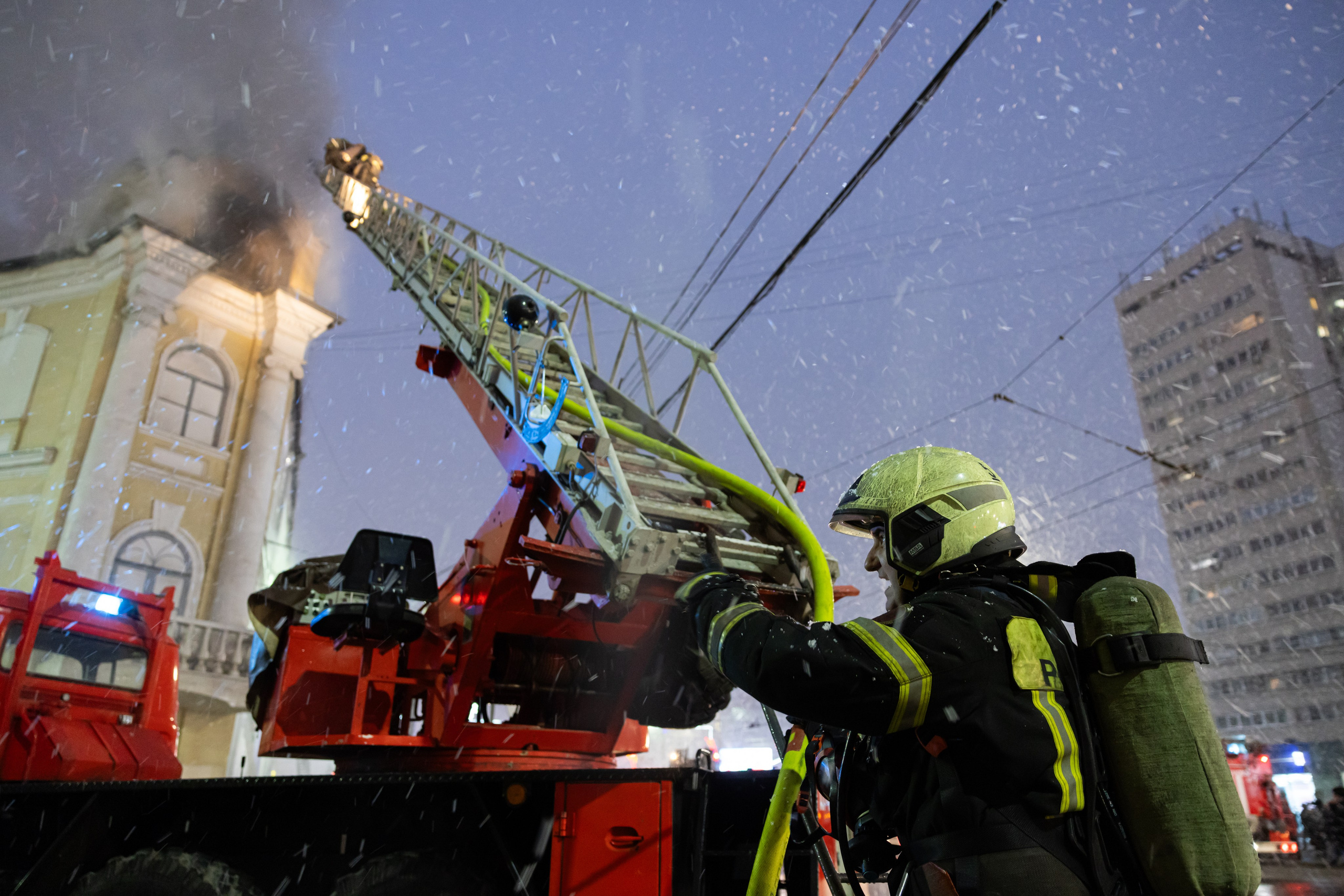 Пожар на ул. Советская 15 (13 января 2025)