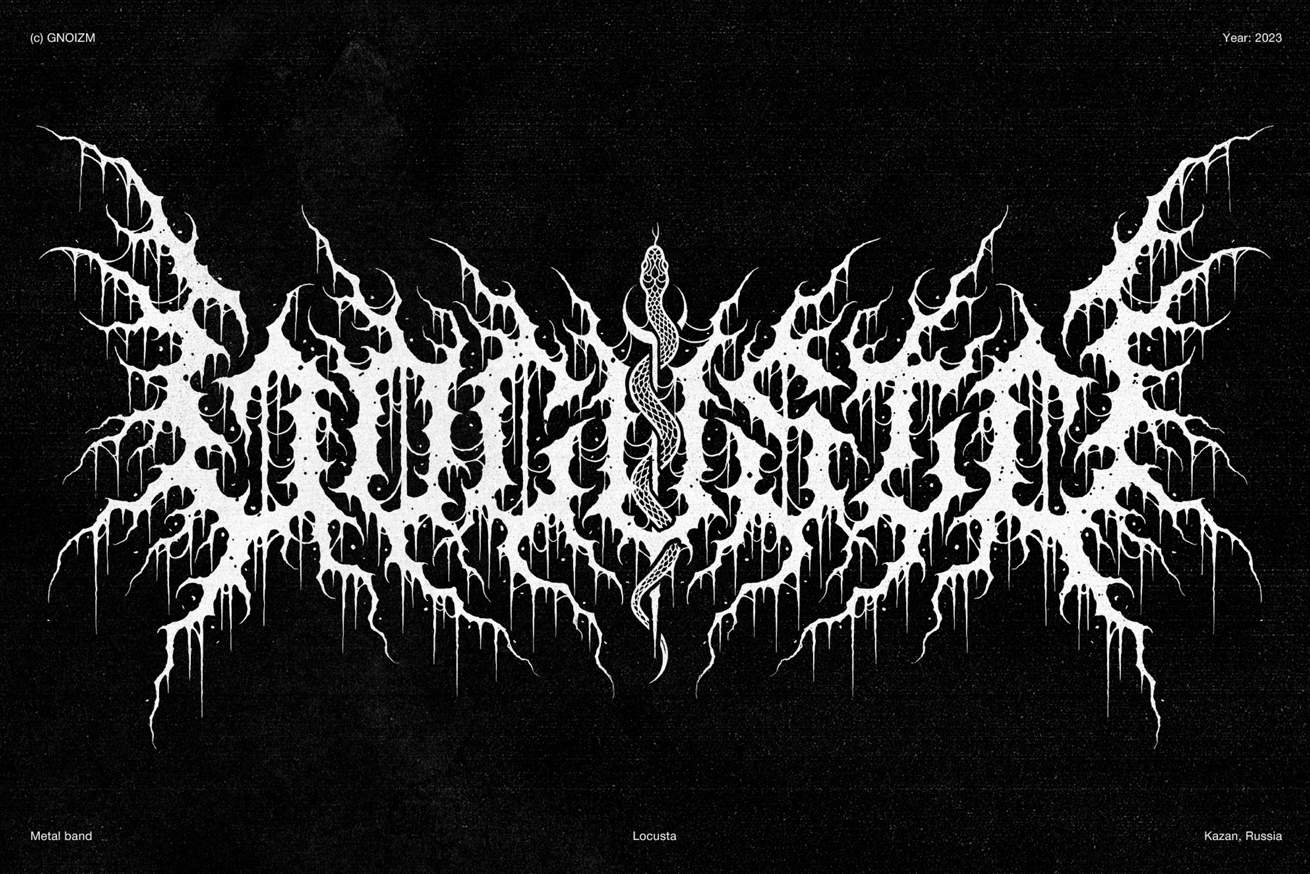 Powers Hell. GNOIZM | Metal Logos & Dark Lettering