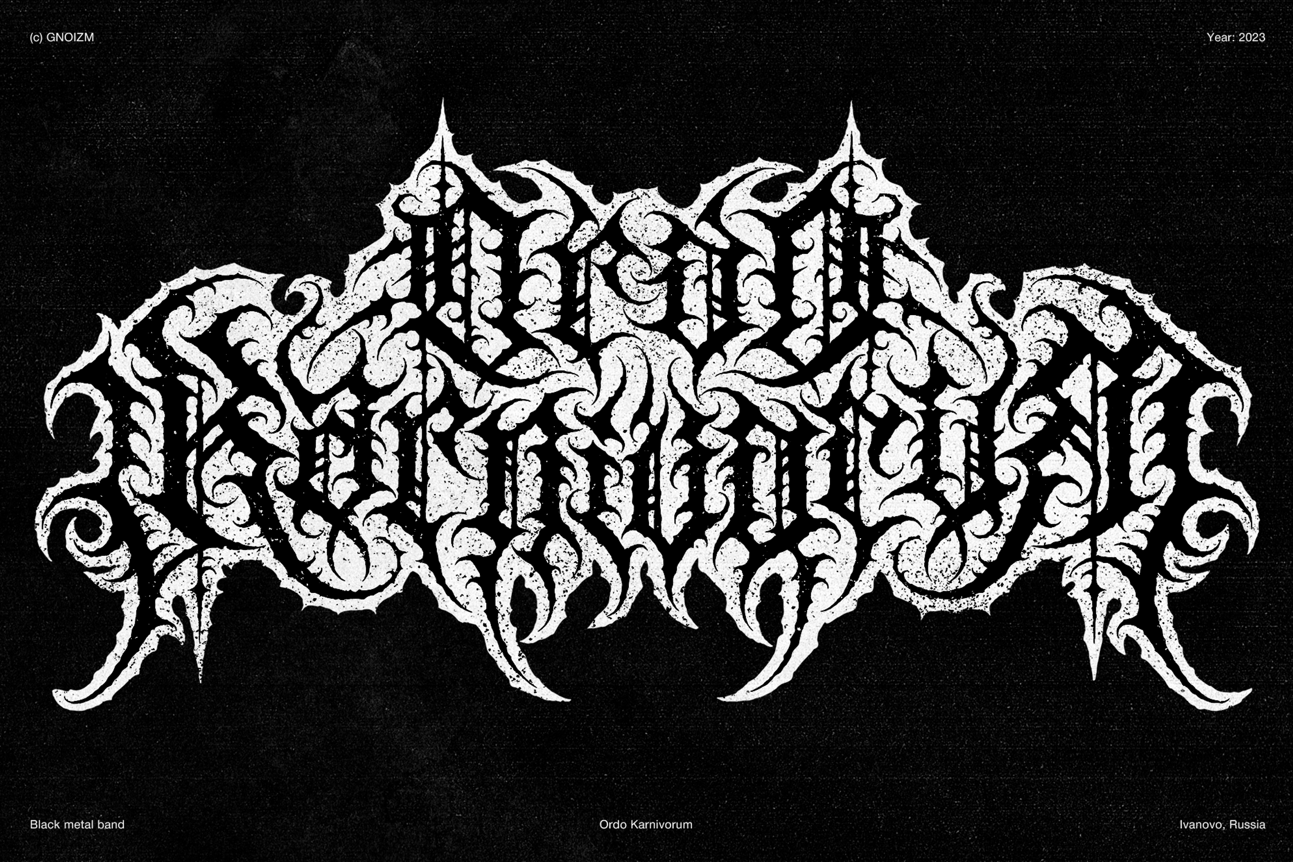 Powers Hell. GNOIZM | Metal Logos & Dark Lettering