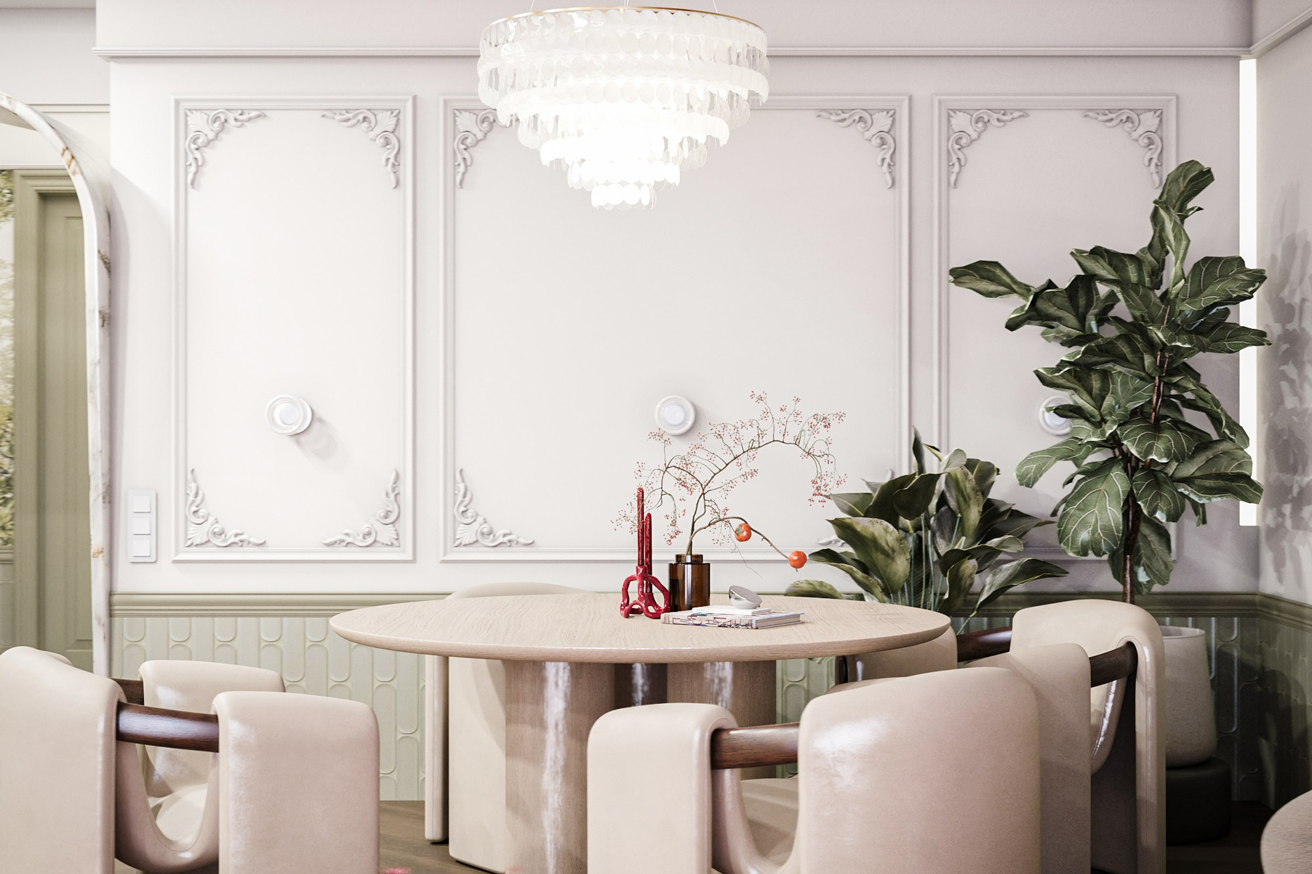 Интерьер кухни-гостиной: сочетание классики и современности