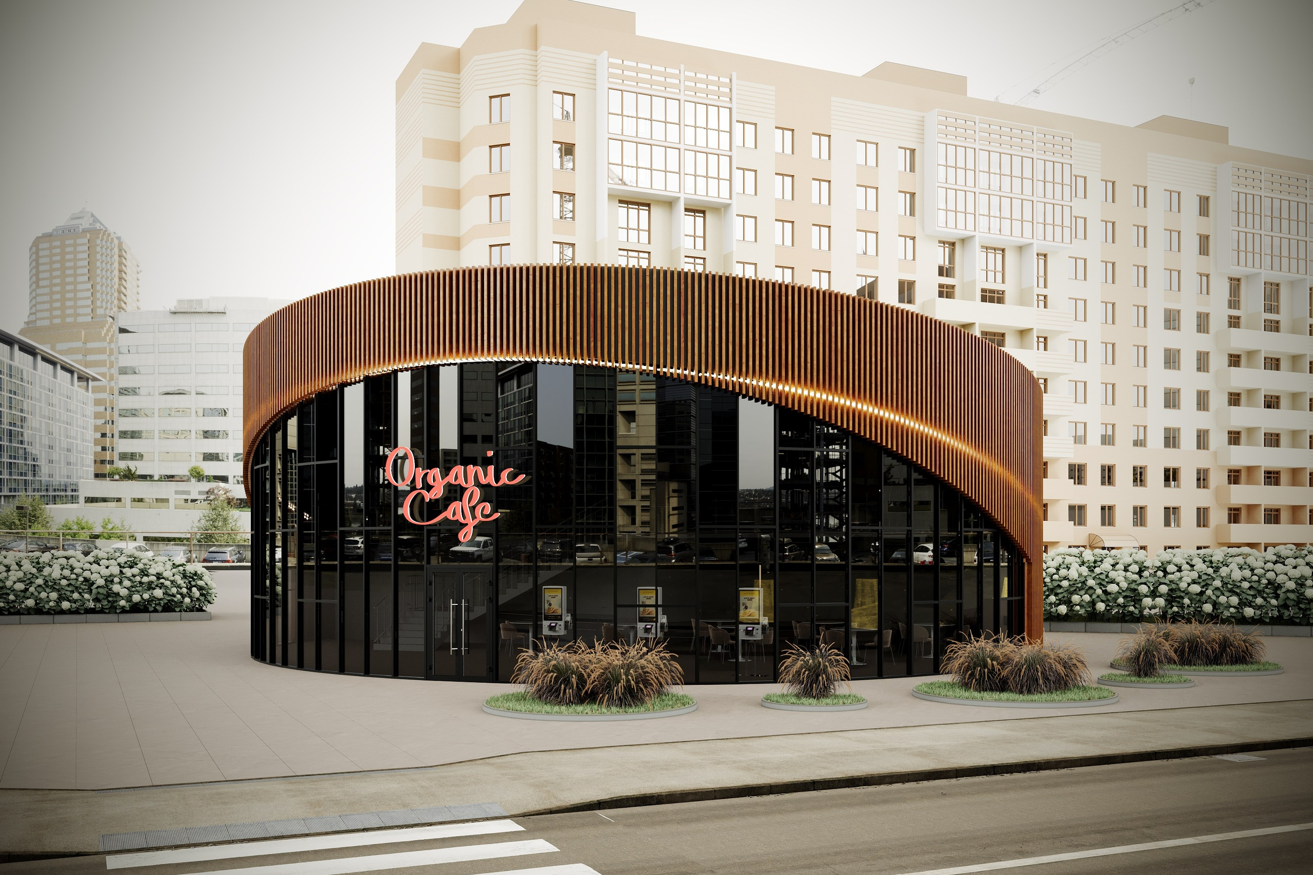 Визуализация кафе, концепт