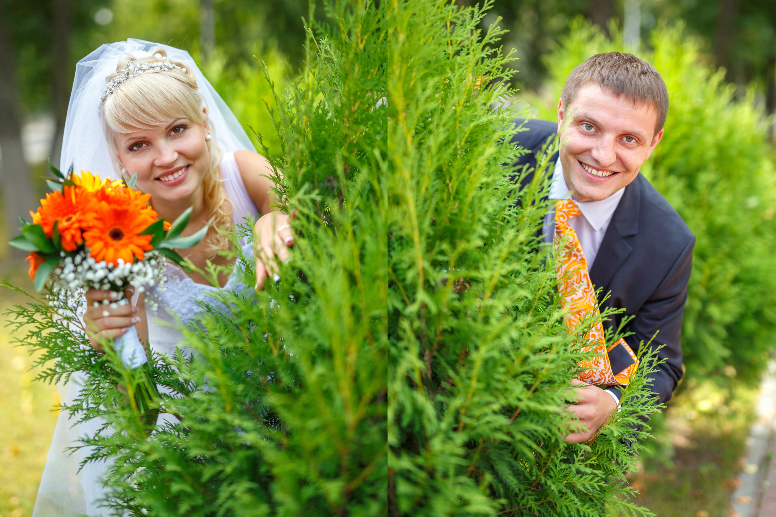 Антон и Полина. Оранжевая свадьба.
