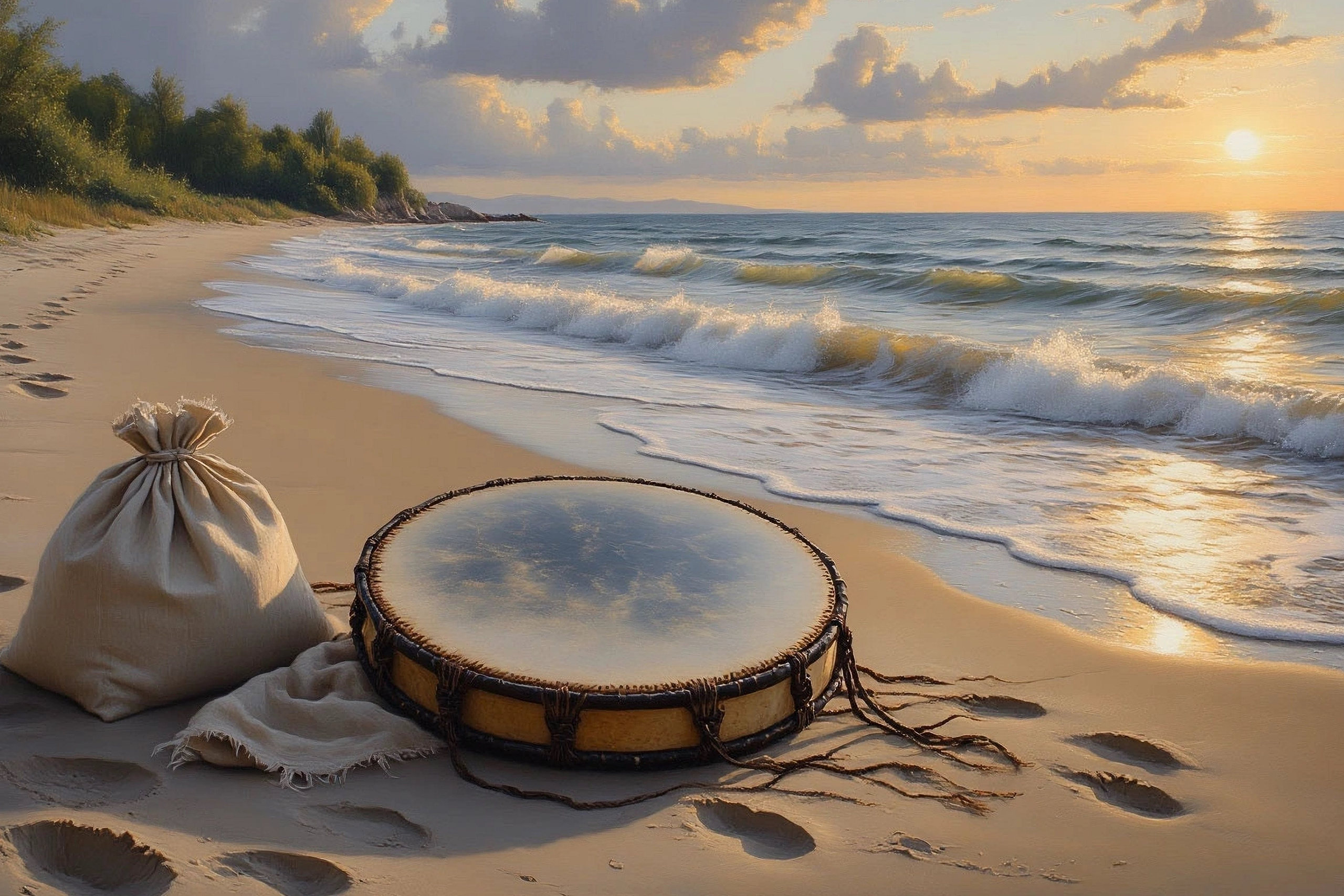 Shamanic Drum. Merging with the World