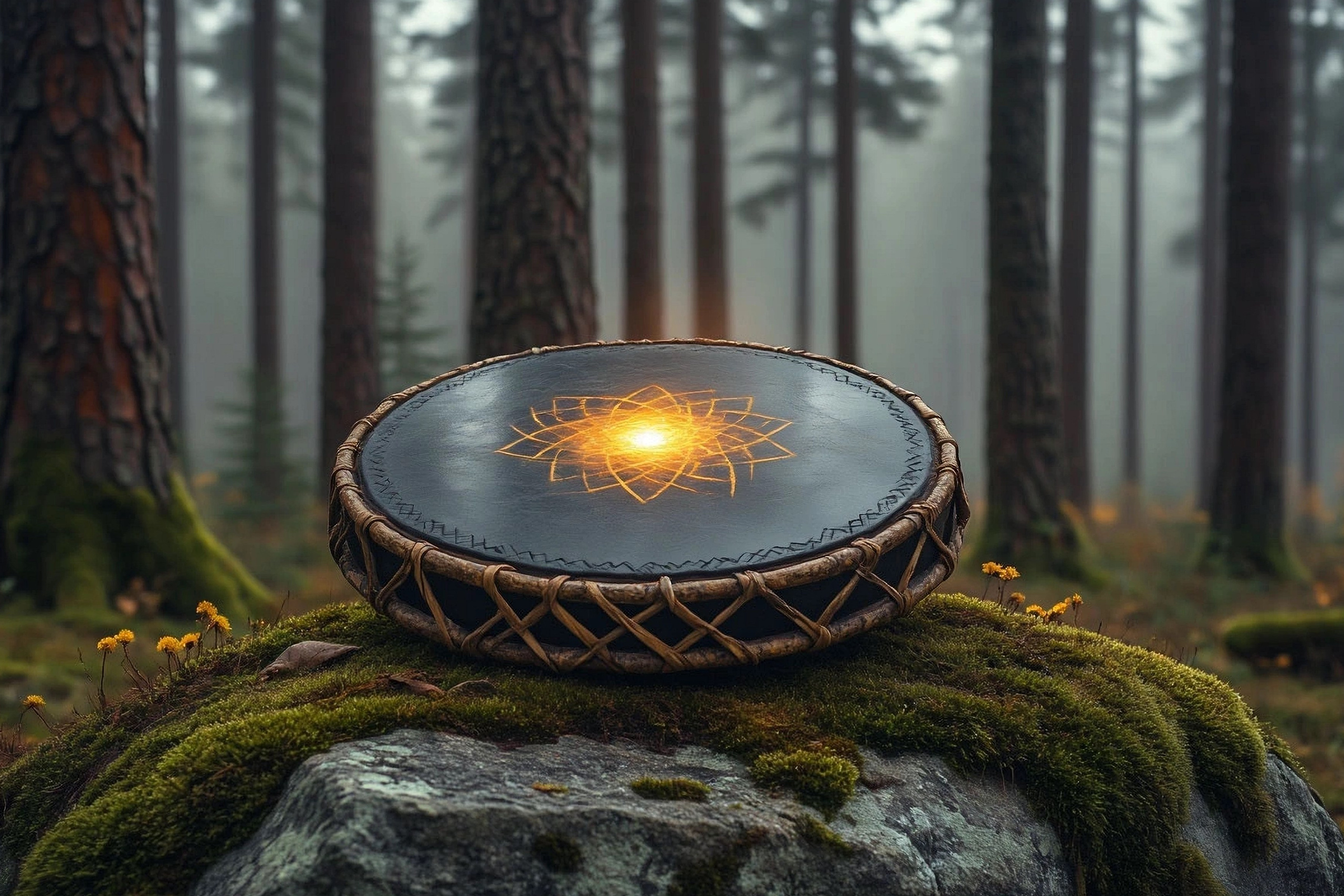 Shamanic Drum. Merging with the World