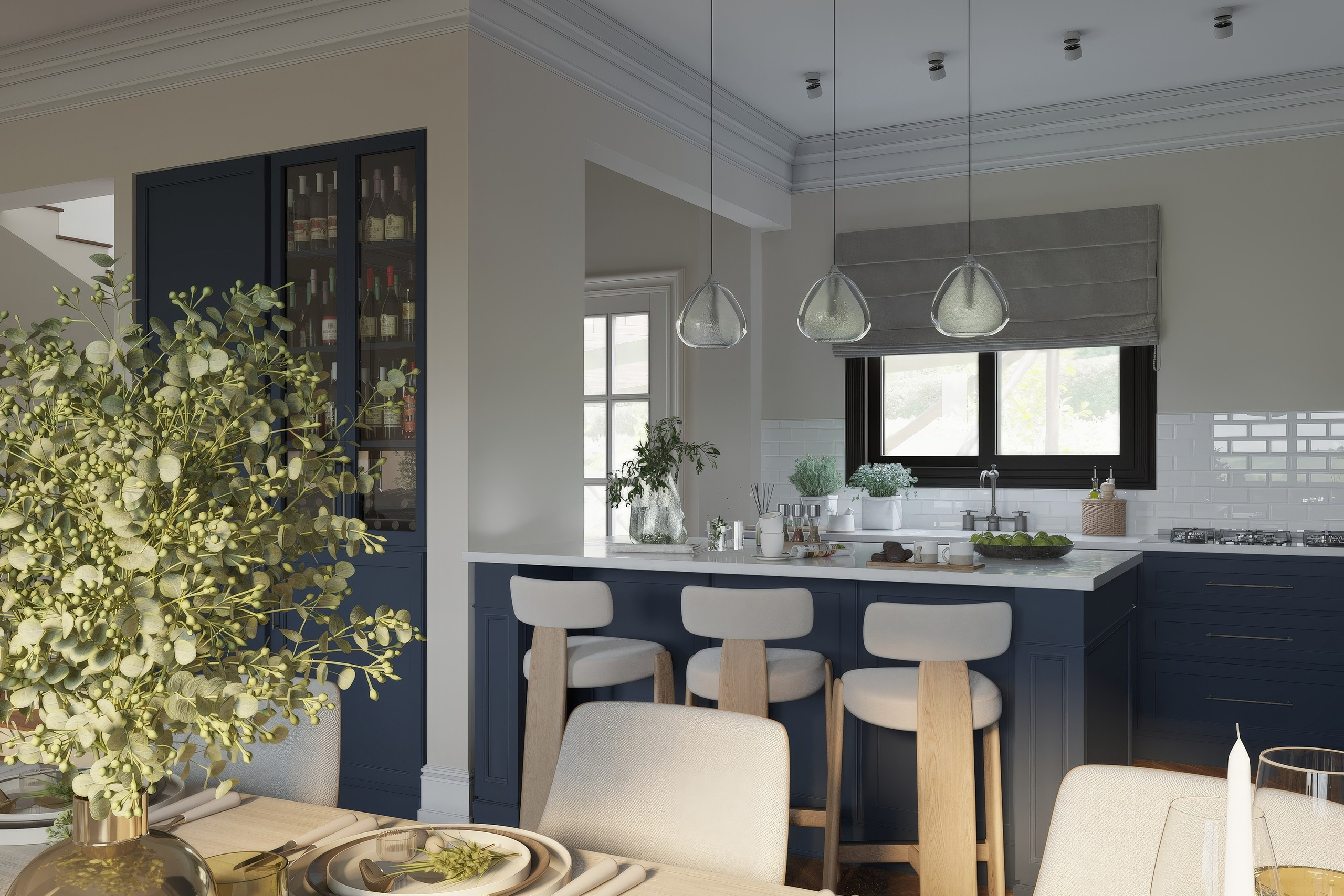 Интерьер кипр, дизайн частного дома, визуализация интерьера, 3D визуализация, уютный интерьер, современная классика, тёплая палитра. 3Д Визуализация Интерьера и Архитектуры