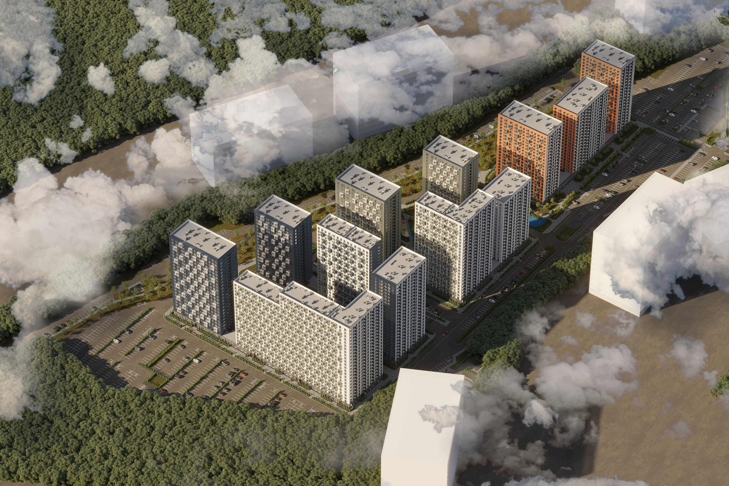 3D-визуализация жилого комплекса в Калуге. 3Д Визуализация Интерьера и Архитектуры