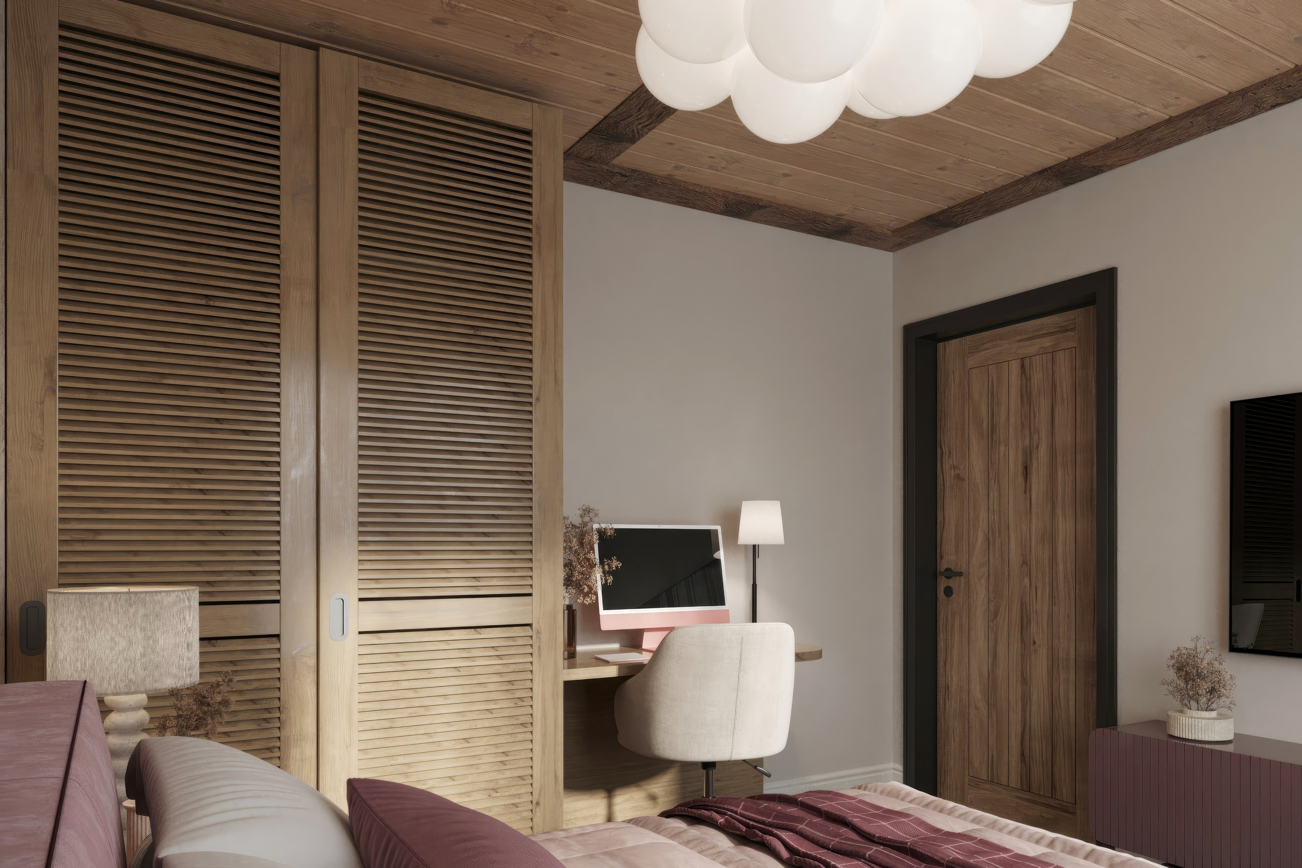 Countryside Cottage — Interior Design with Natural Materials. 3D INTERIOR AND ARCHITECTURE VISUALIZATION