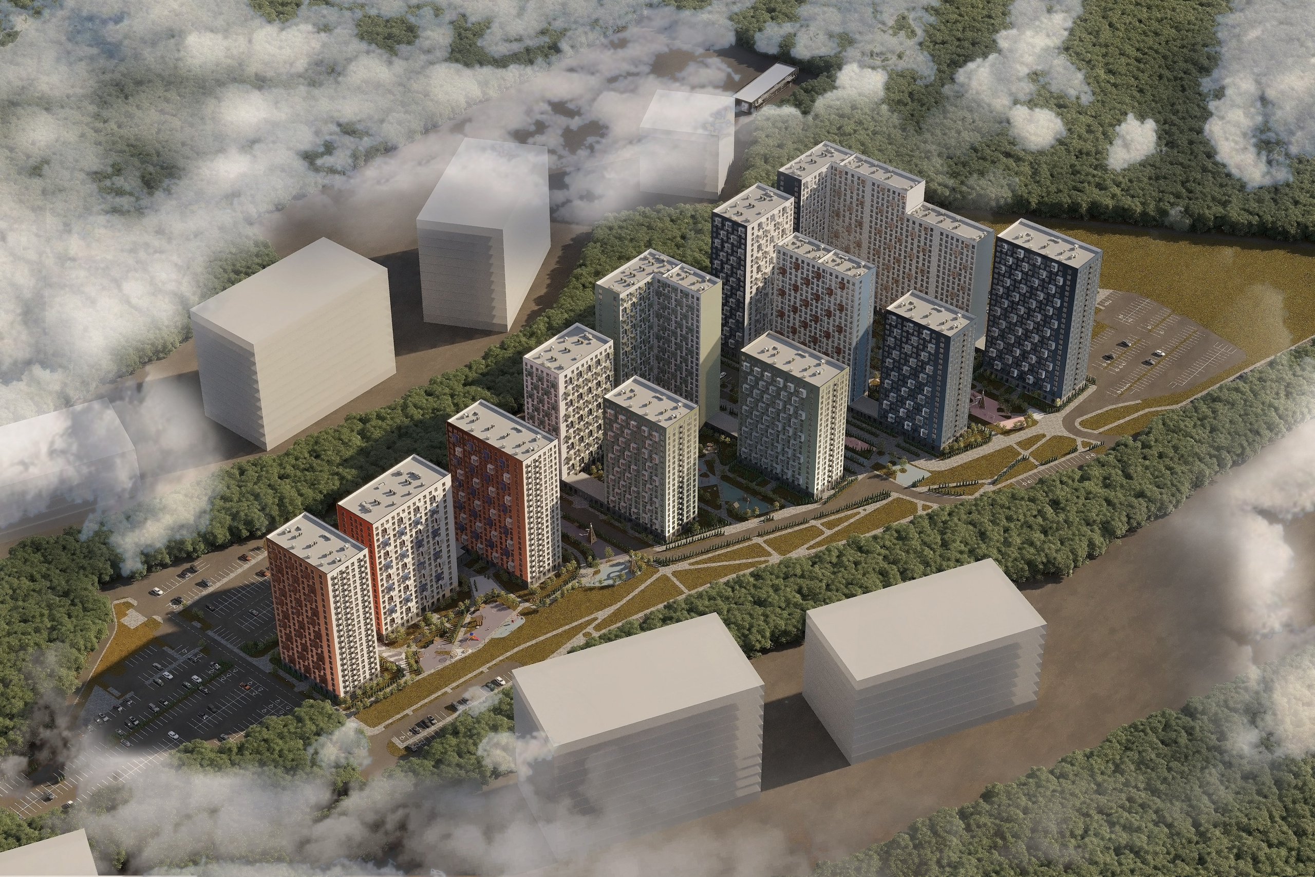 3D-визуализация жилого комплекса в Калуге. 3Д Визуализация Интерьера и Архитектуры