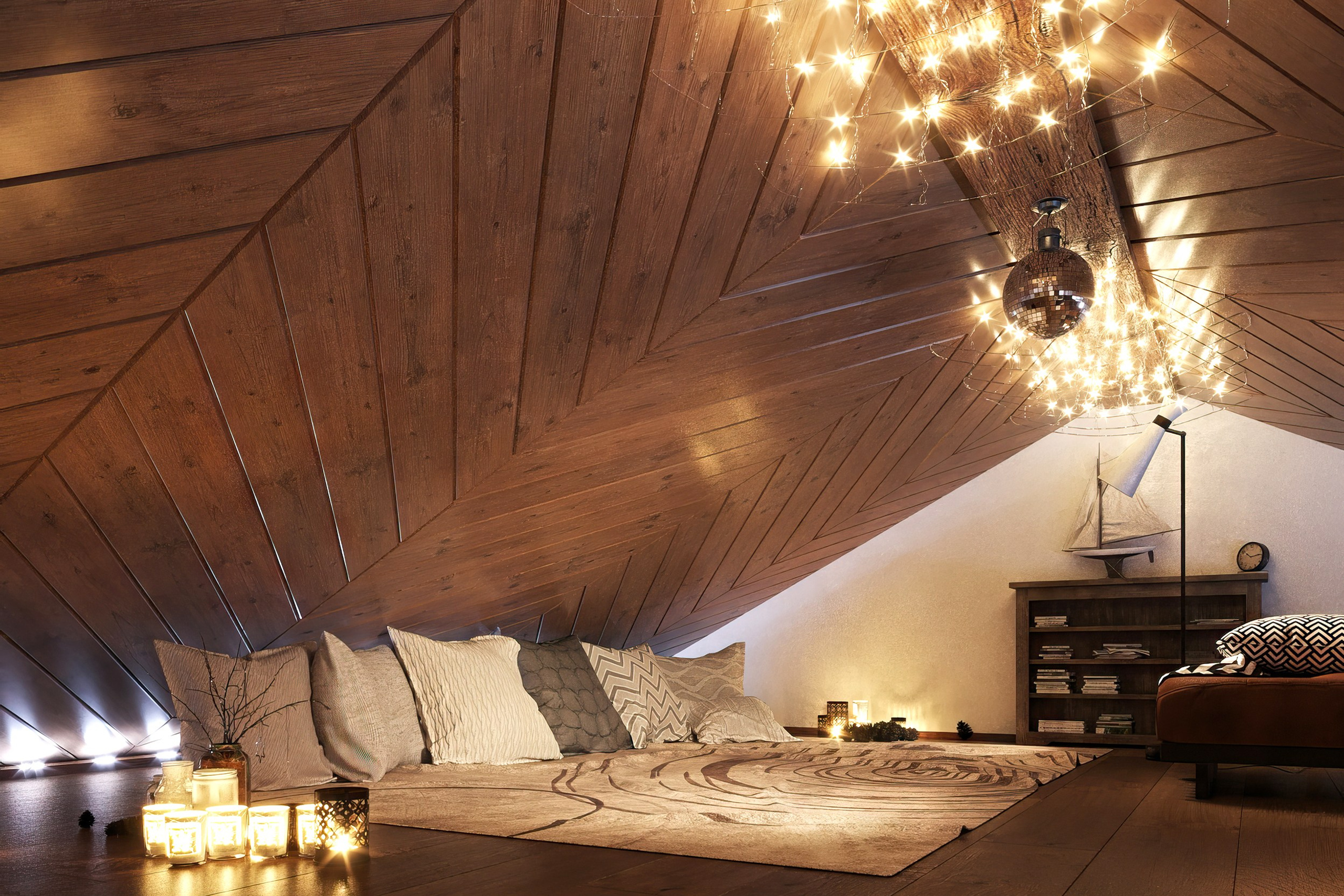 Countryside Cottage — Interior Design with Natural Materials. 3D INTERIOR AND ARCHITECTURE VISUALIZATION