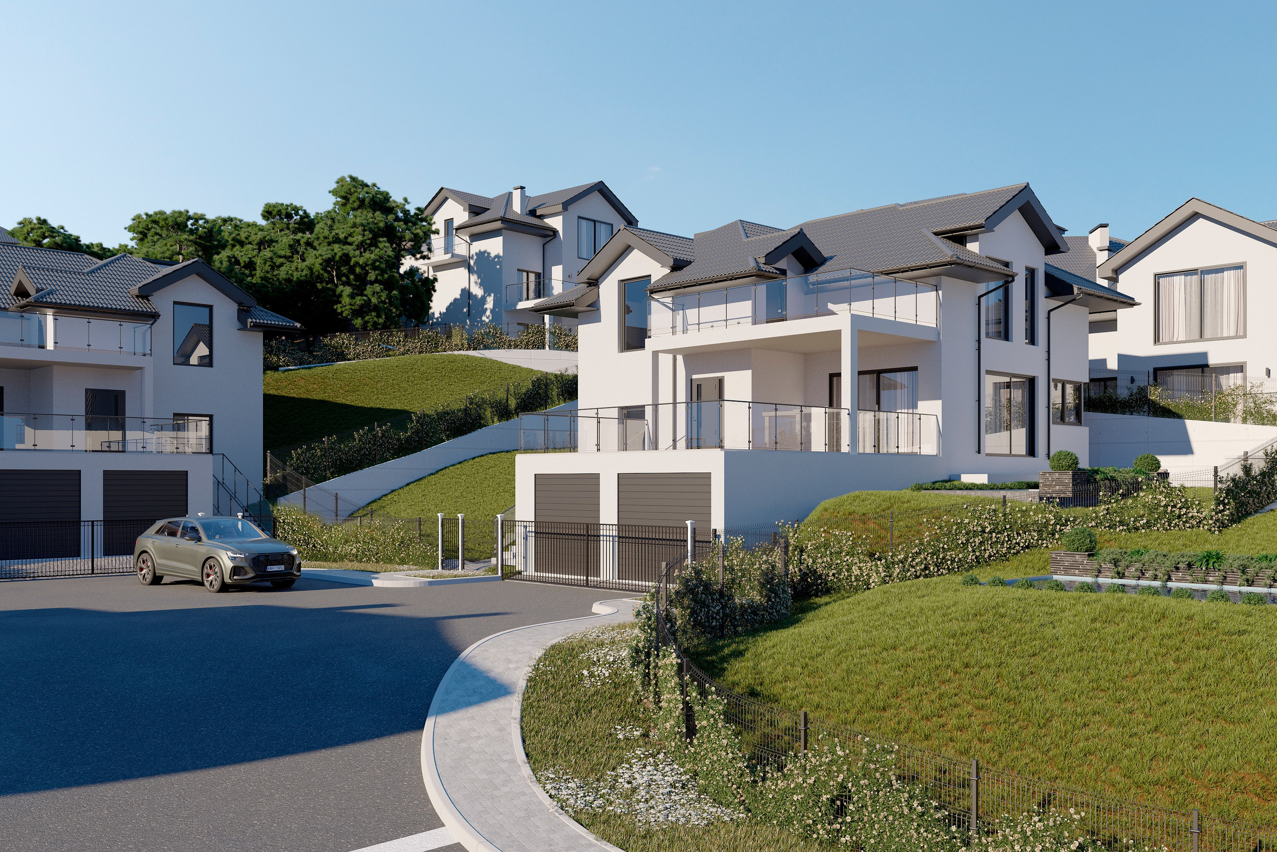 Коттеджный посёлок «Долина Роз» — 3D визуализация жилого комплекса. 3Д Визуализация Интерьера и Архитектуры