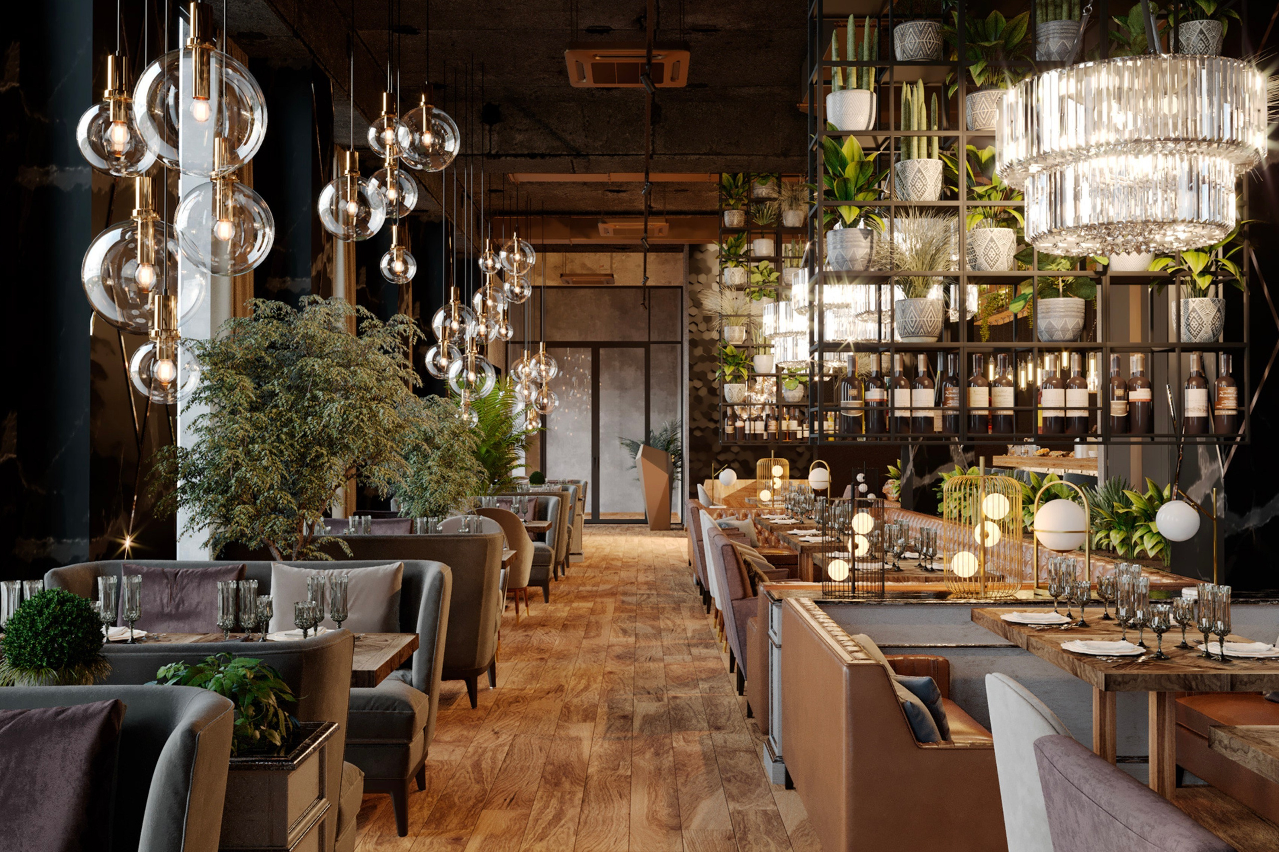 Ресторан в Санкт-Петербурге — роскошный интерьер, дизайн и визуализация. 3Д Визуализация Интерьера и Архитектуры