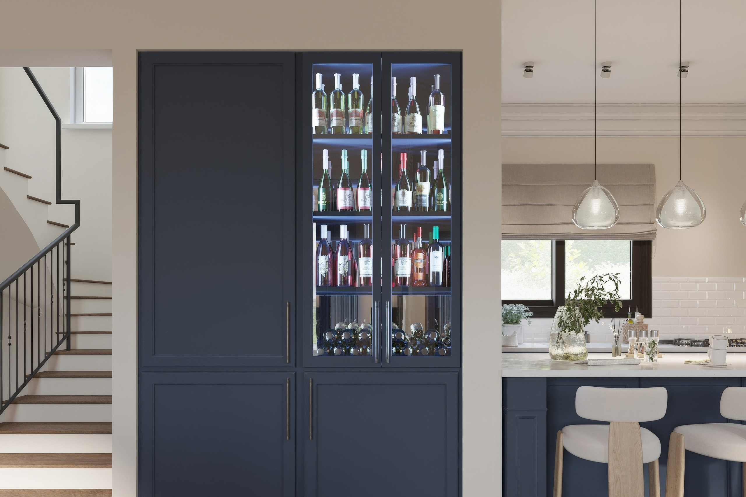 Интерьер кипр, дизайн частного дома, визуализация интерьера, 3D визуализация, уютный интерьер, современная классика, тёплая палитра. 3Д Визуализация Интерьера и Архитектуры