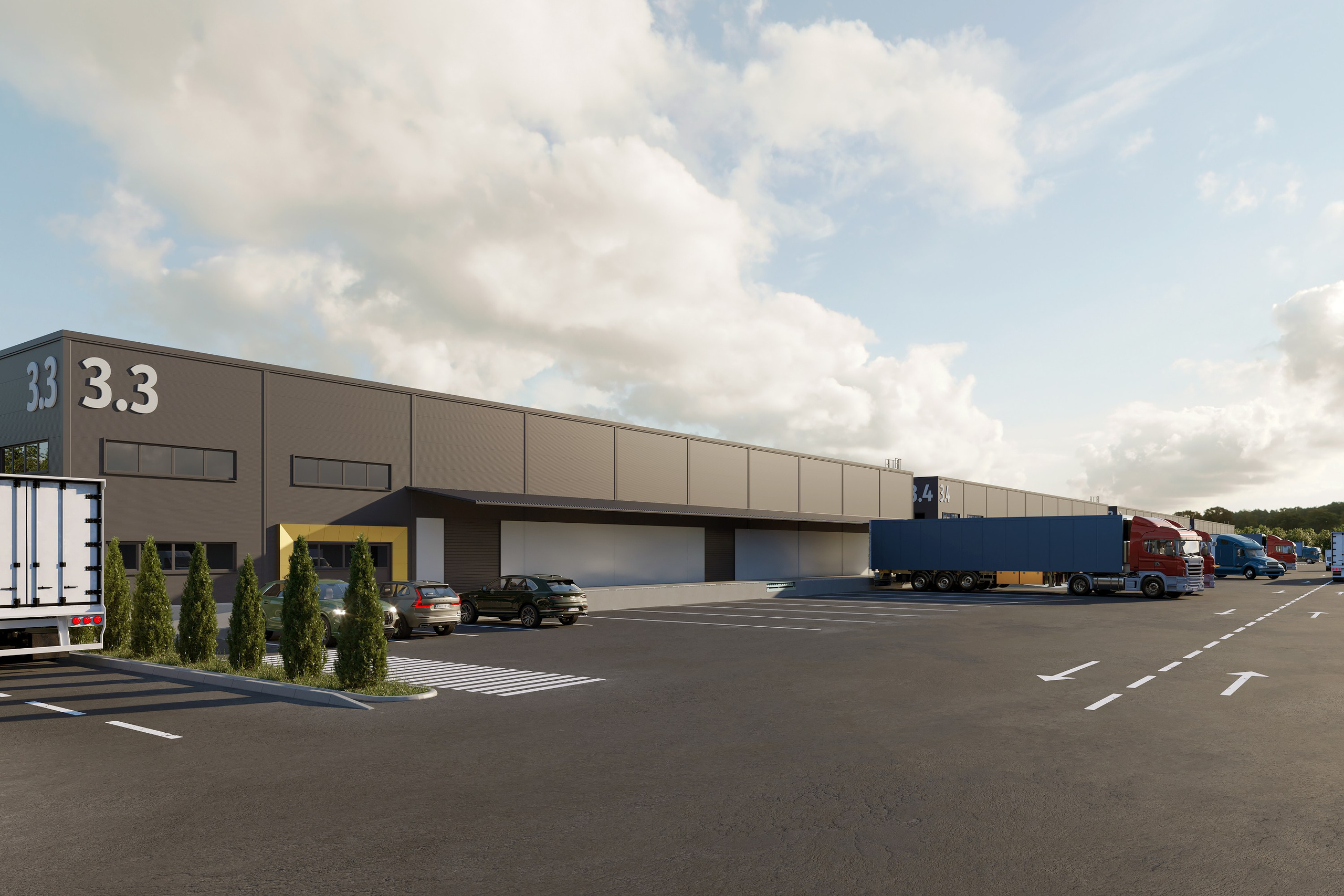 Industrial Warehouses and Logistics Complex. 3D INTERIOR AND ARCHITECTURE VISUALIZATION