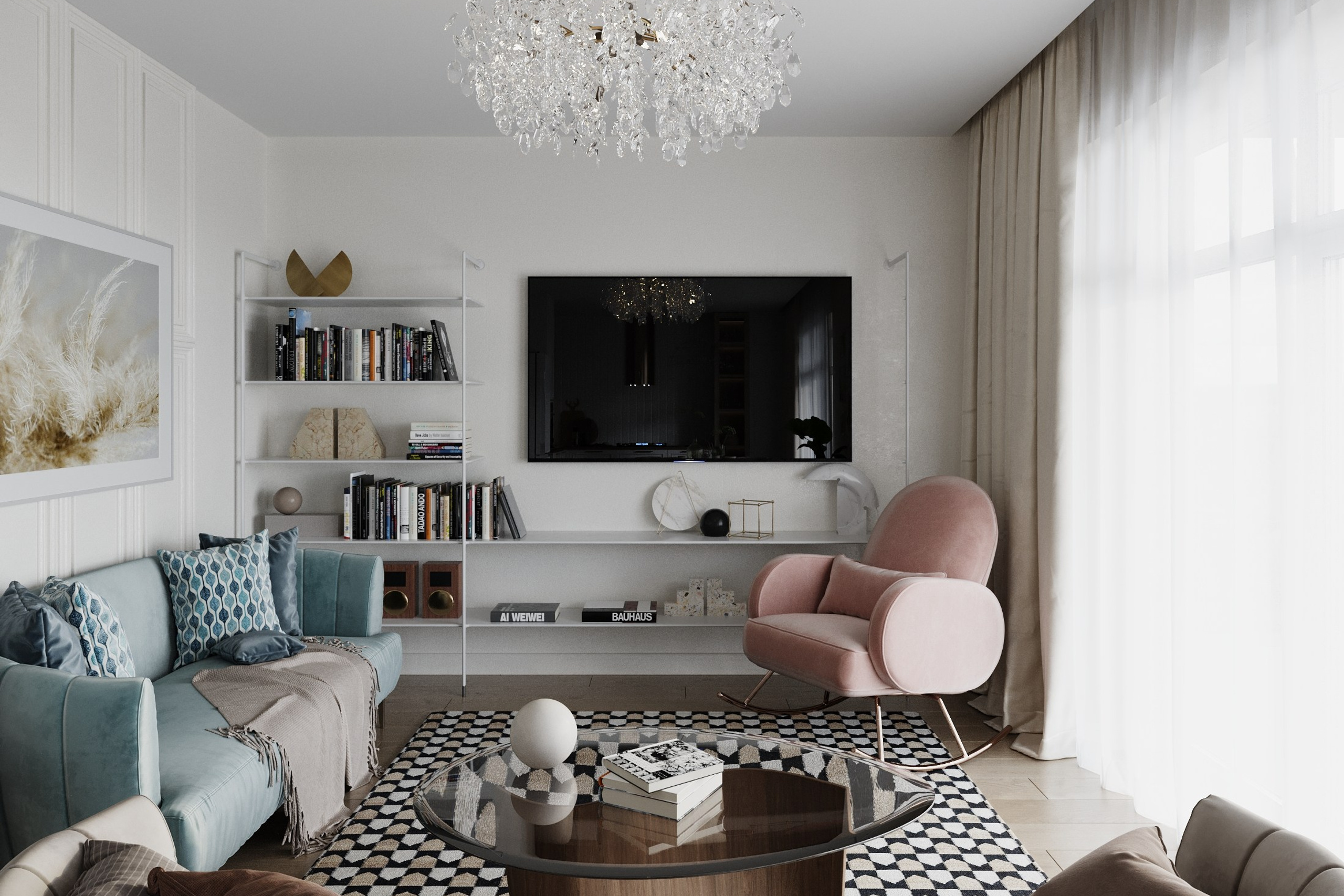 Интерьер дома в скандинавском стиле — 3D-визуализация. 3Д Визуализация Интерьера и Архитектуры