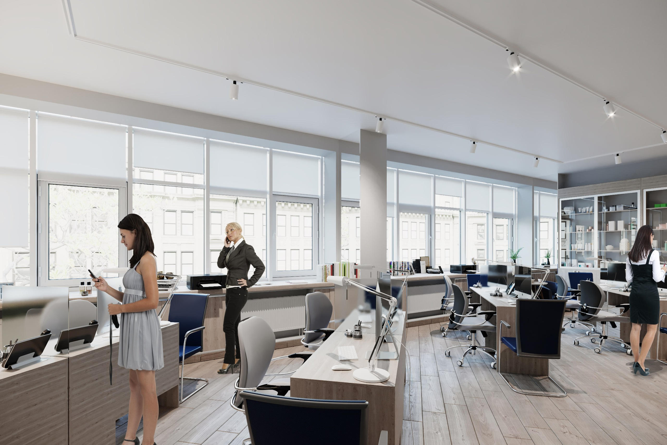 Современный офис в Краснодаре — дизайн и визуализация. 3Д Визуализация Интерьера и Архитектуры