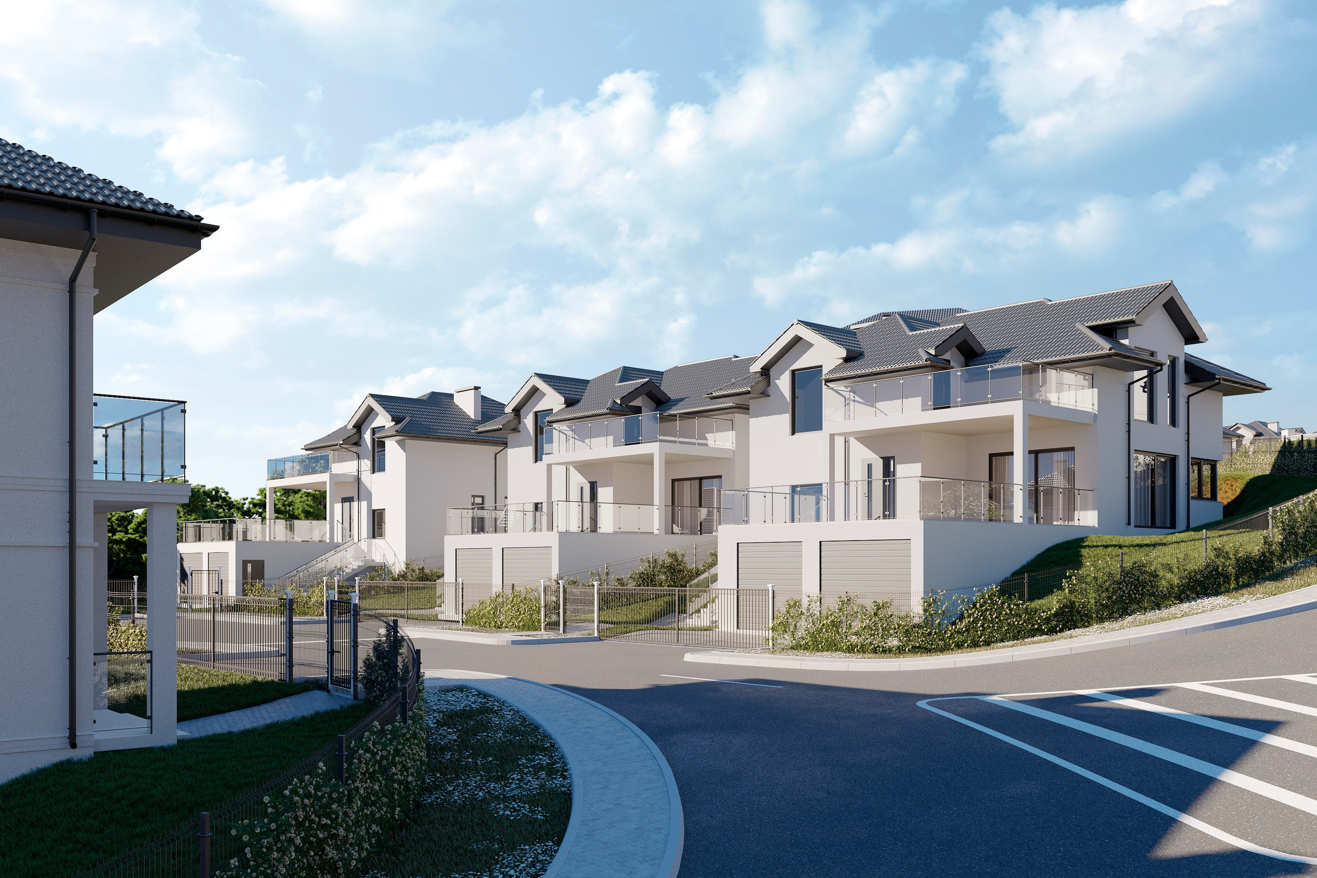 Коттеджный посёлок «Долина Роз» — 3D визуализация жилого комплекса. 3Д Визуализация Интерьера и Архитектуры