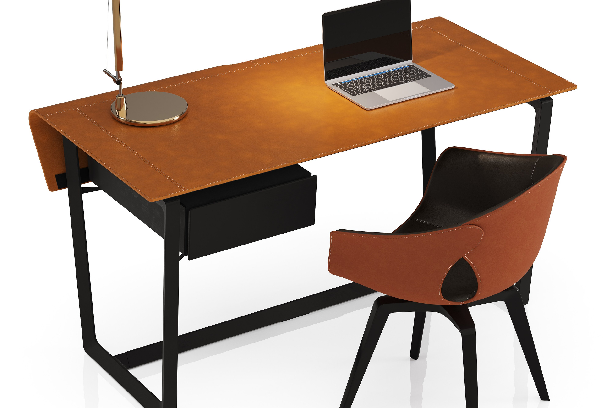 мебельная 3д визуализация рабочего стола POLTRONAFRAU