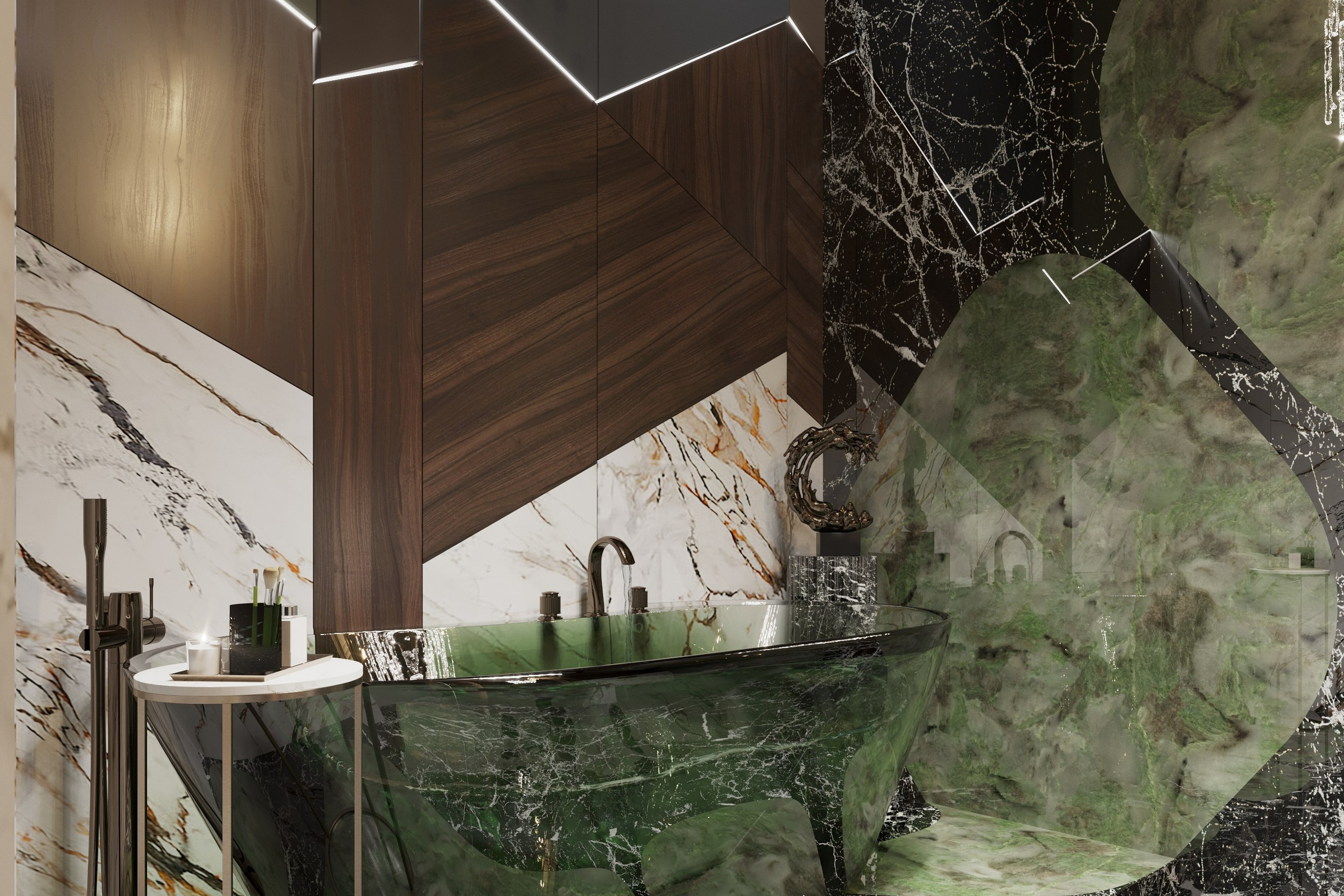 Luxury Mansion in Novotitorovskaya — 3D Visualization. 3D INTERIOR AND ARCHITECTURE VISUALIZATION