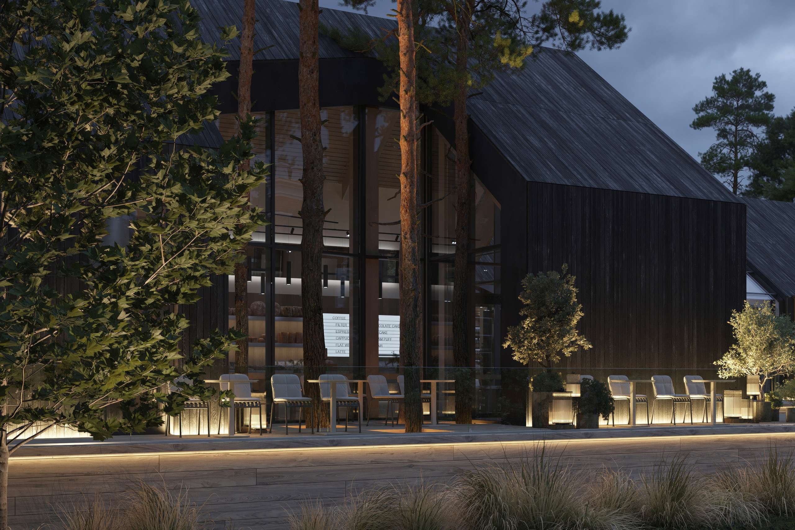 Lakeside Restaurant in the Moscow Region — 3D Visualization of Architecture & Mood. 3D INTERIOR AND ARCHITECTURE VISUALIZATION